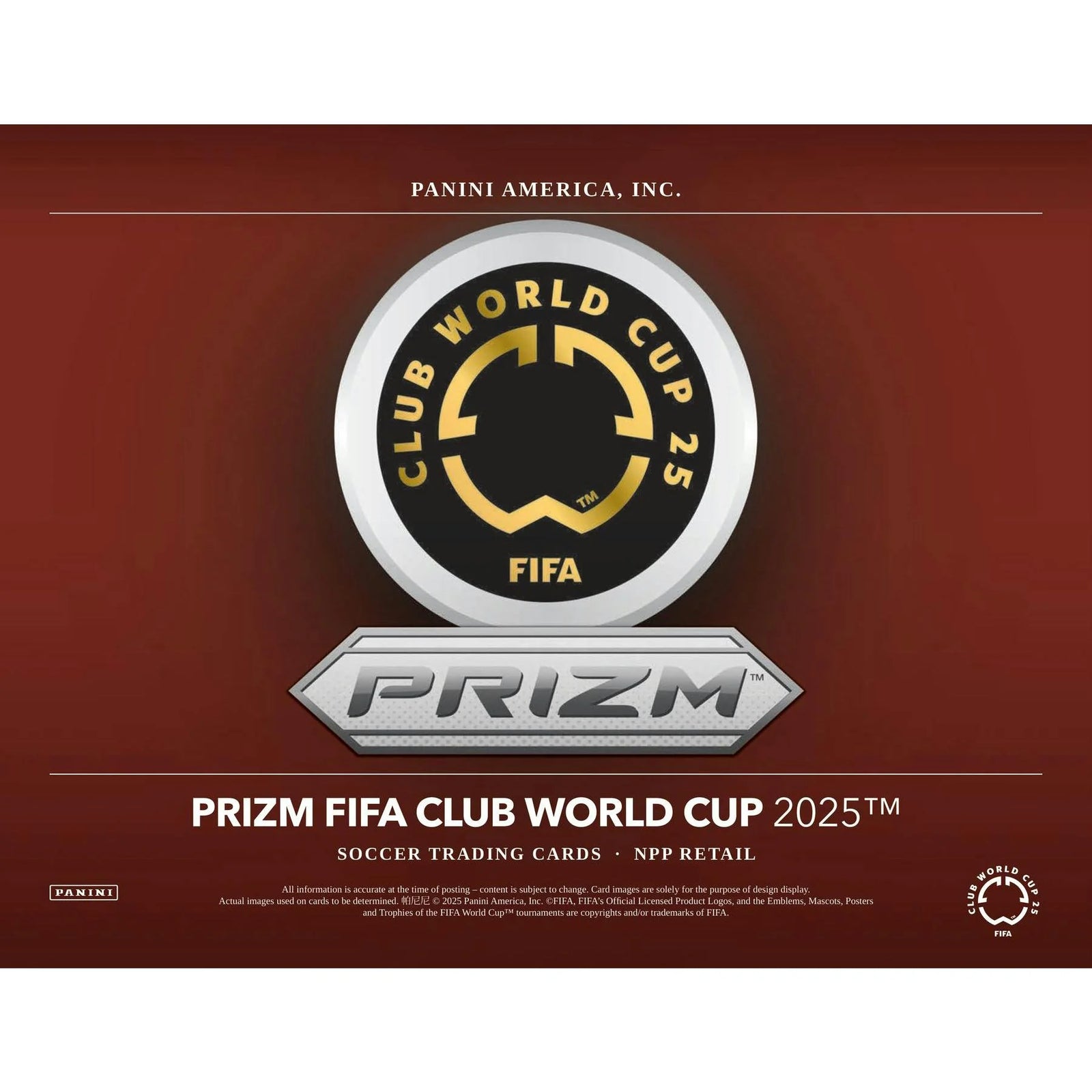 DRAFT - Just In 2025 Panini Prizm FIFA Club World Cup Soccer Blaster 20-Box Case