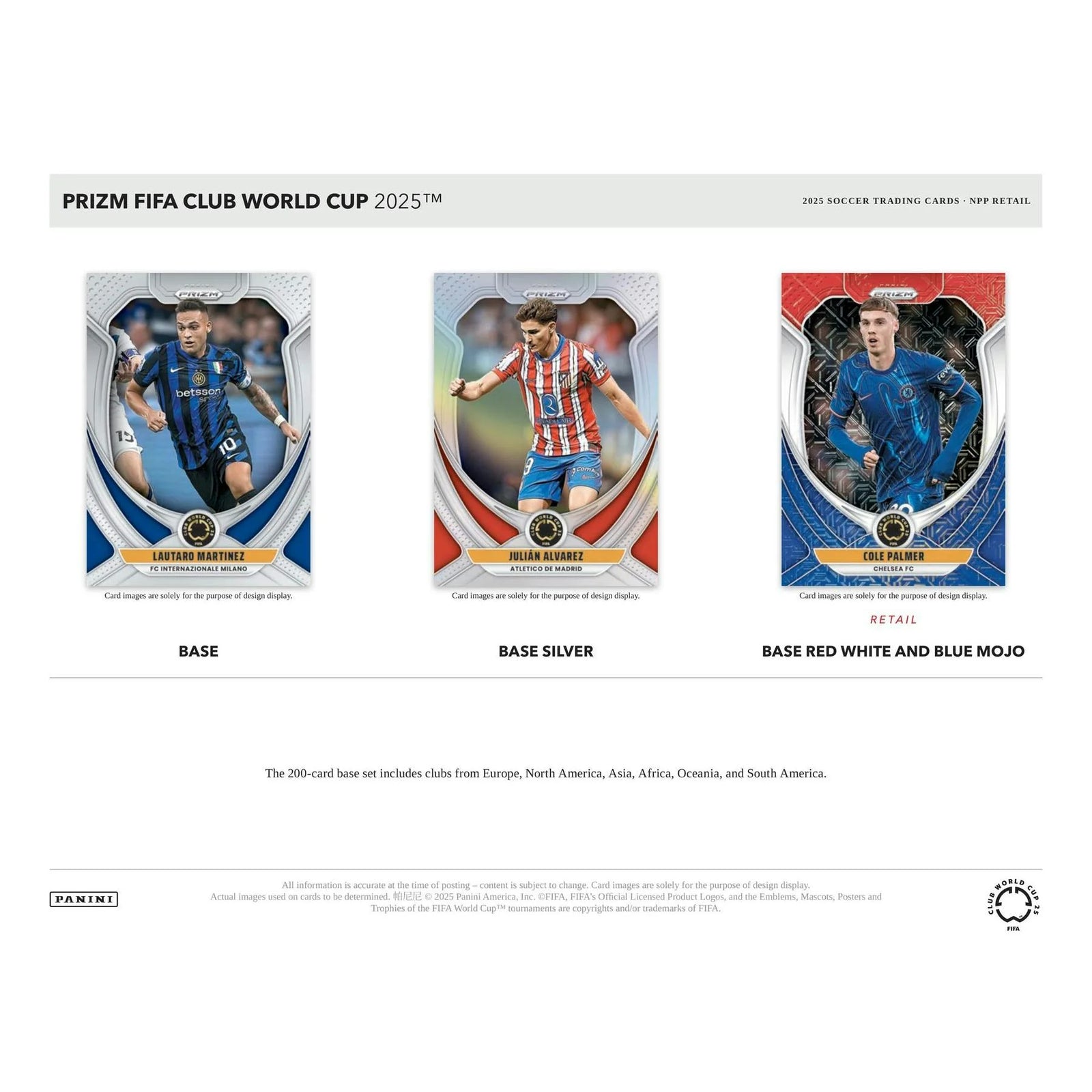 DRAFT - Just In 2025 Panini Prizm FIFA Club World Cup Soccer Blaster 20-Box Case