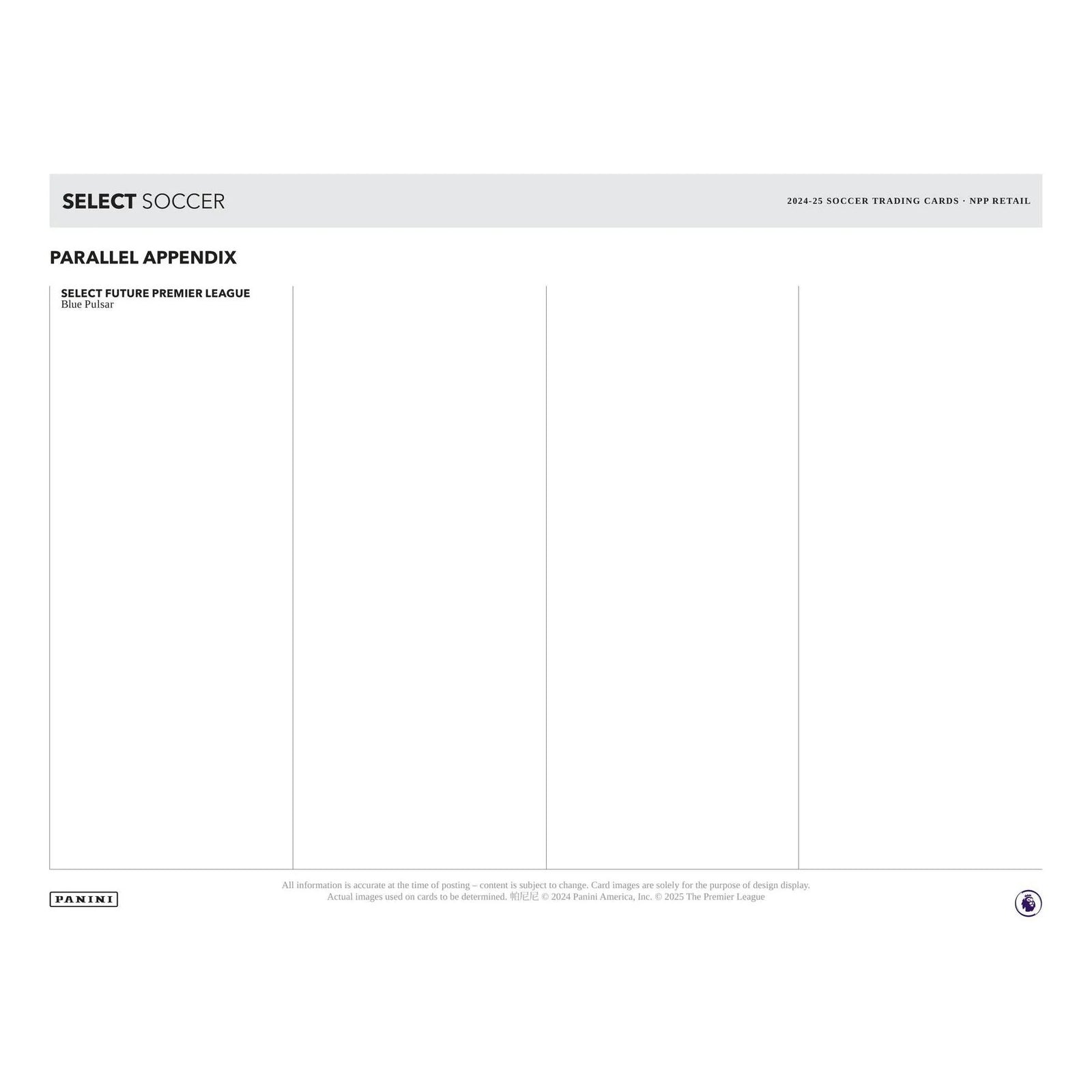 DRAFT - Just In 2024/25 Panini Select Premier League EPL Soccer Mega 20-Box Case