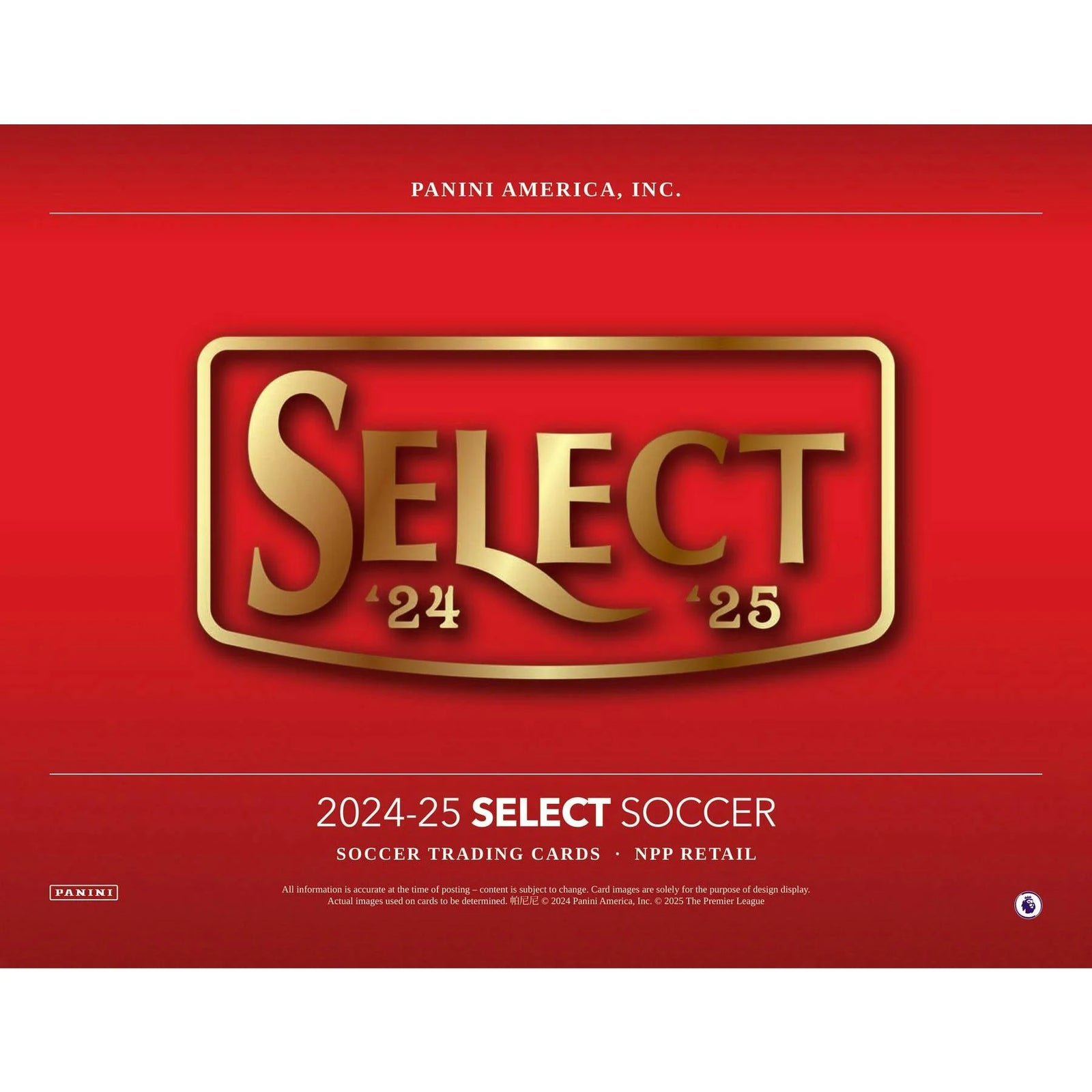 DRAFT - Just In 2024/25 Panini Select Premier League EPL Soccer Mega 20-Box Case