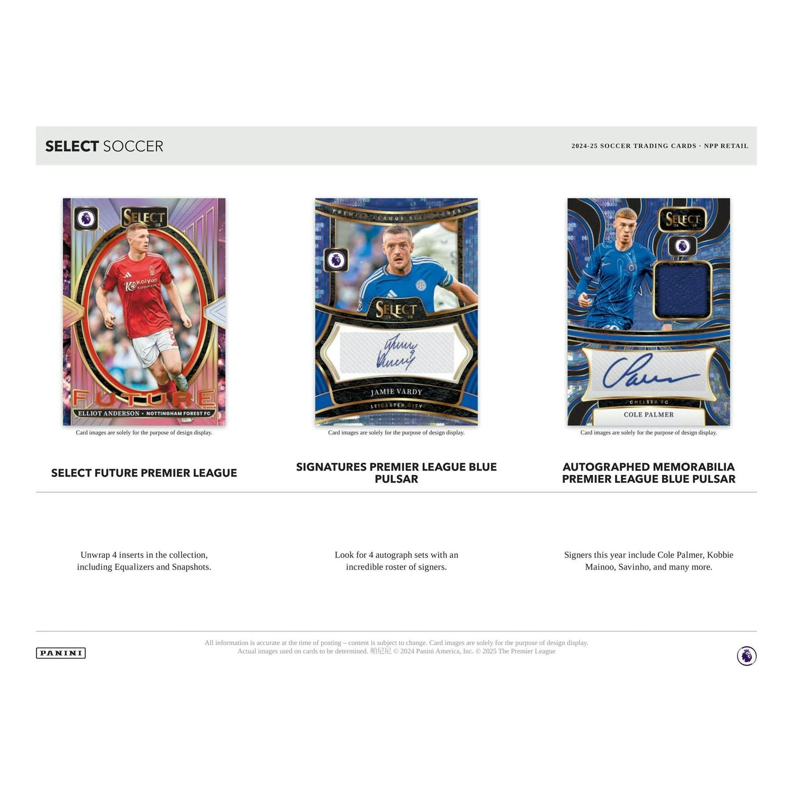 DRAFT - Just In 2024/25 Panini Select Premier League EPL Soccer Mega 20-Box Case