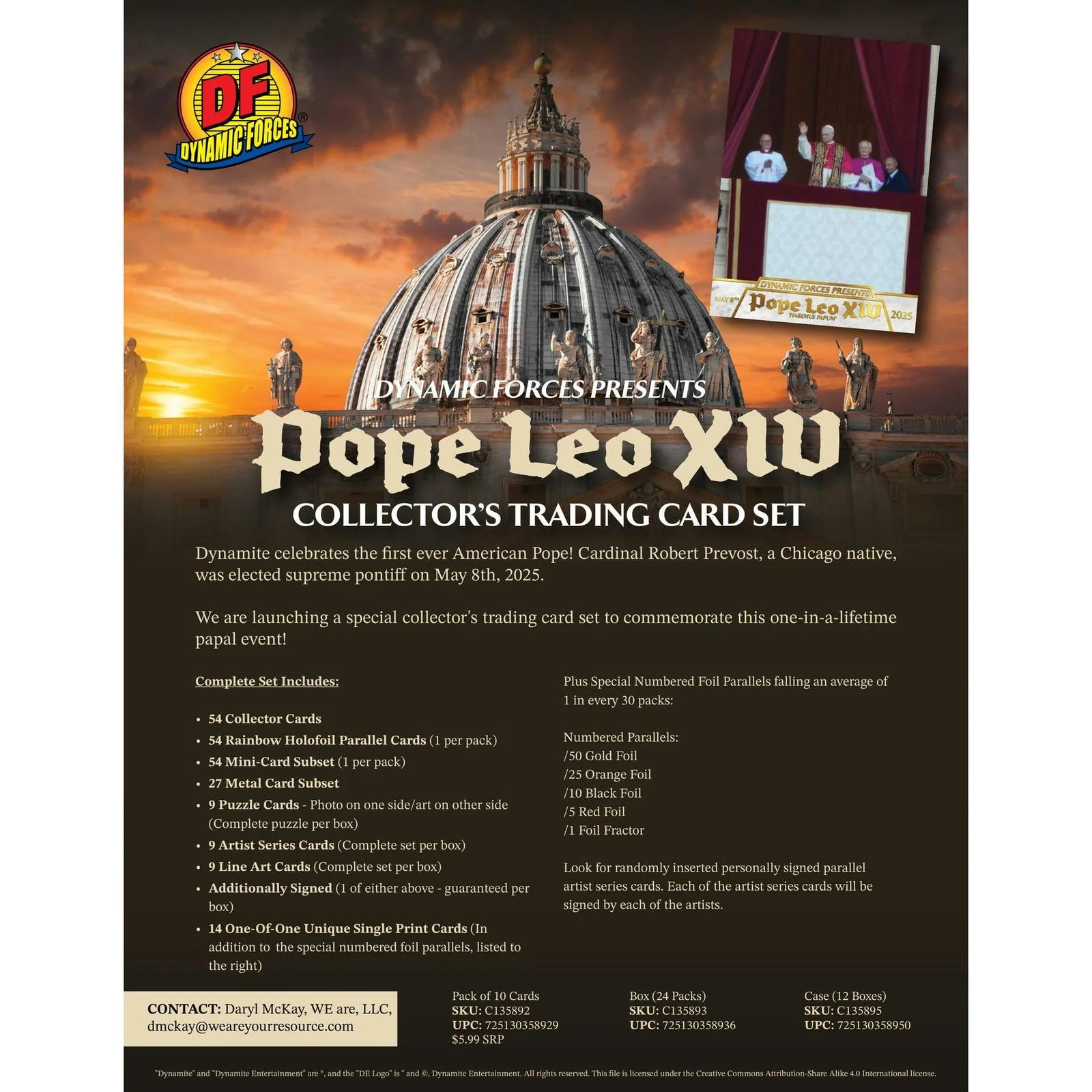 DRAFT - Pope Leo XIV Collector's Trading Card Set 2025 | 12-Box Hobby Case