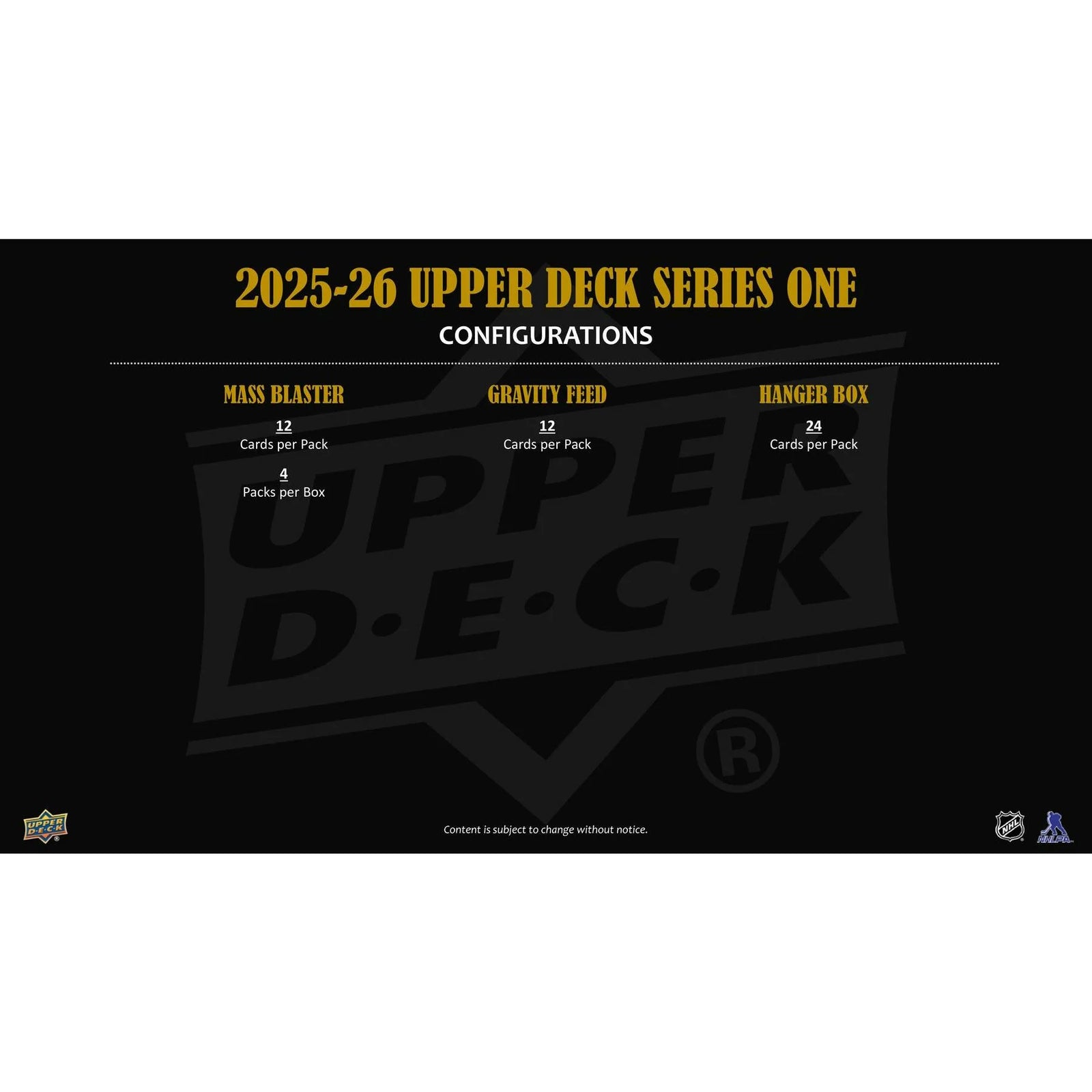 DRAFT - New 2025/26 Upper Deck Series 1 Hockey Tin (Box) Case (12 Ct.)