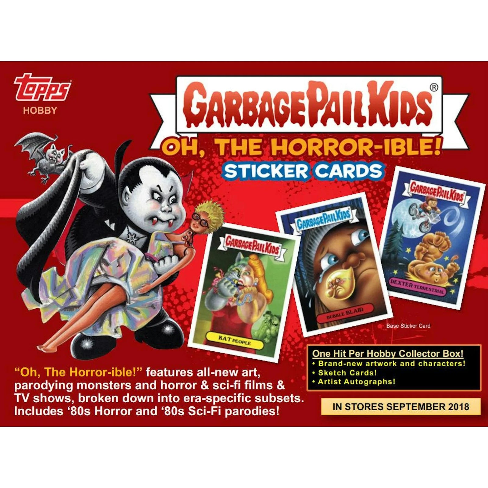 DRAFT - 2018 Topps Garbage Pail Kids Series 2 Oh, The Horror-ible Hobby Collector Edition Box