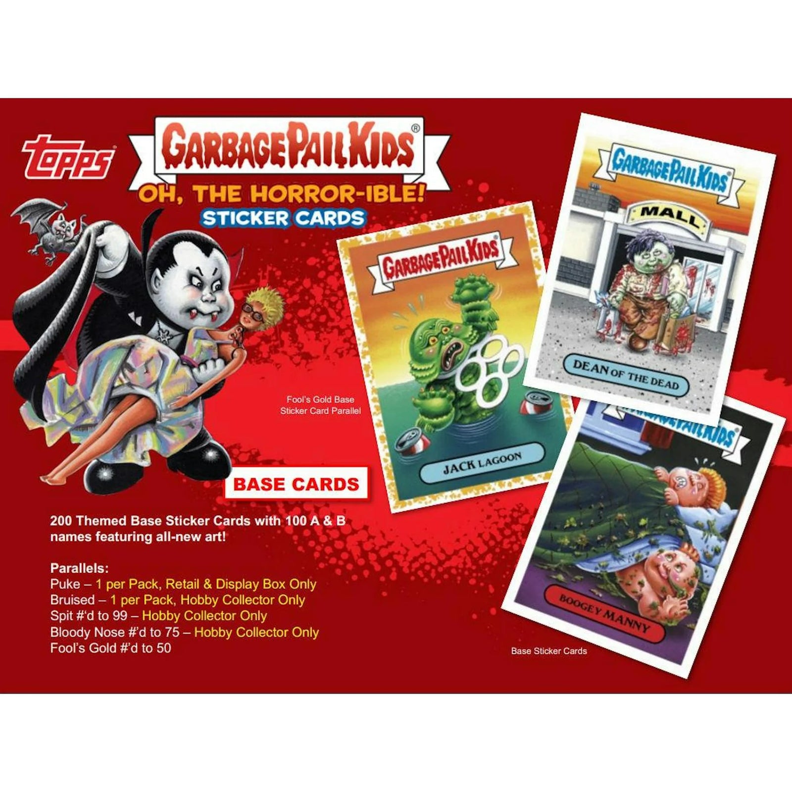 DRAFT - 2018 Topps Garbage Pail Kids Series 2 Oh, The Horror-ible Hobby Collector Edition Box