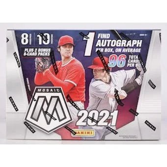 DRAFT - Just In 2021 Panini Mosaic Baseball 96-Card Mega Box (Reactive Yellow Parallels!)