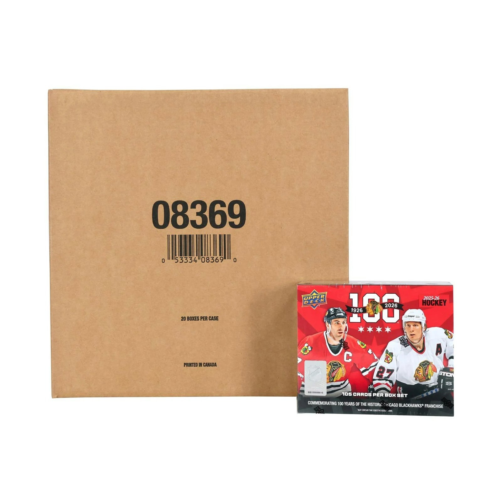 DRAFT - New 2025/26 Upper Deck Chicago Blackhawks Centennial Hockey Box 20-Set Case