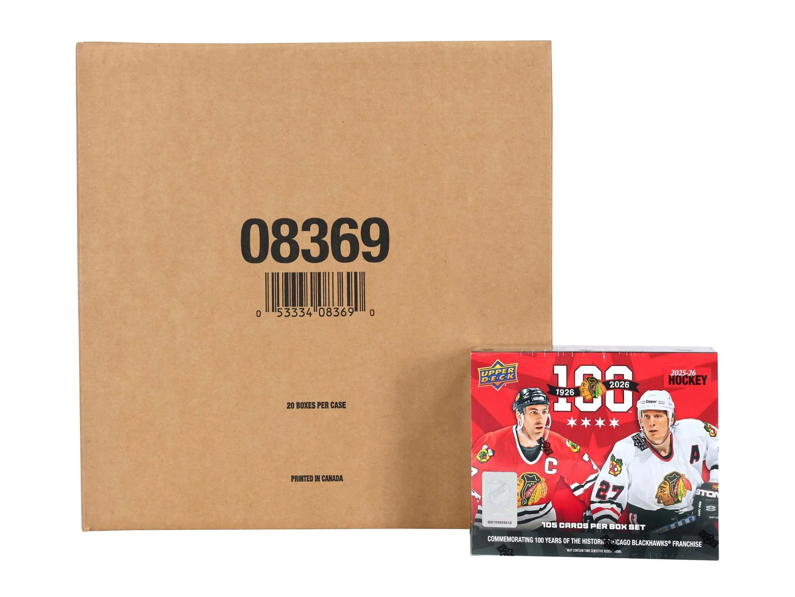 DRAFT - New 2025/26 Upper Deck Chicago Blackhawks Centennial Hockey Box 20-Set Case
