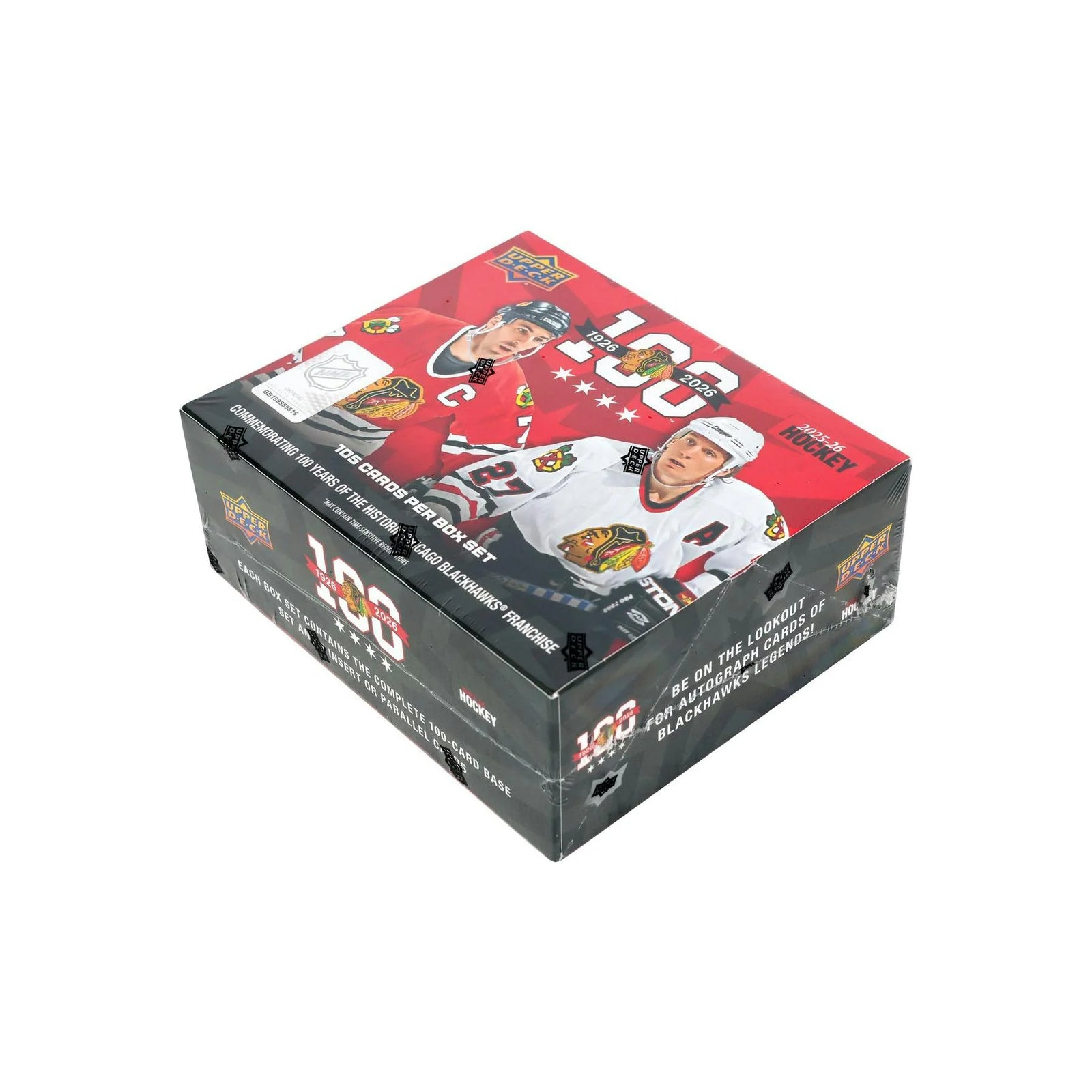 DRAFT - New 2025/26 Upper Deck Chicago Blackhawks Centennial Hockey Box 20-Set Case