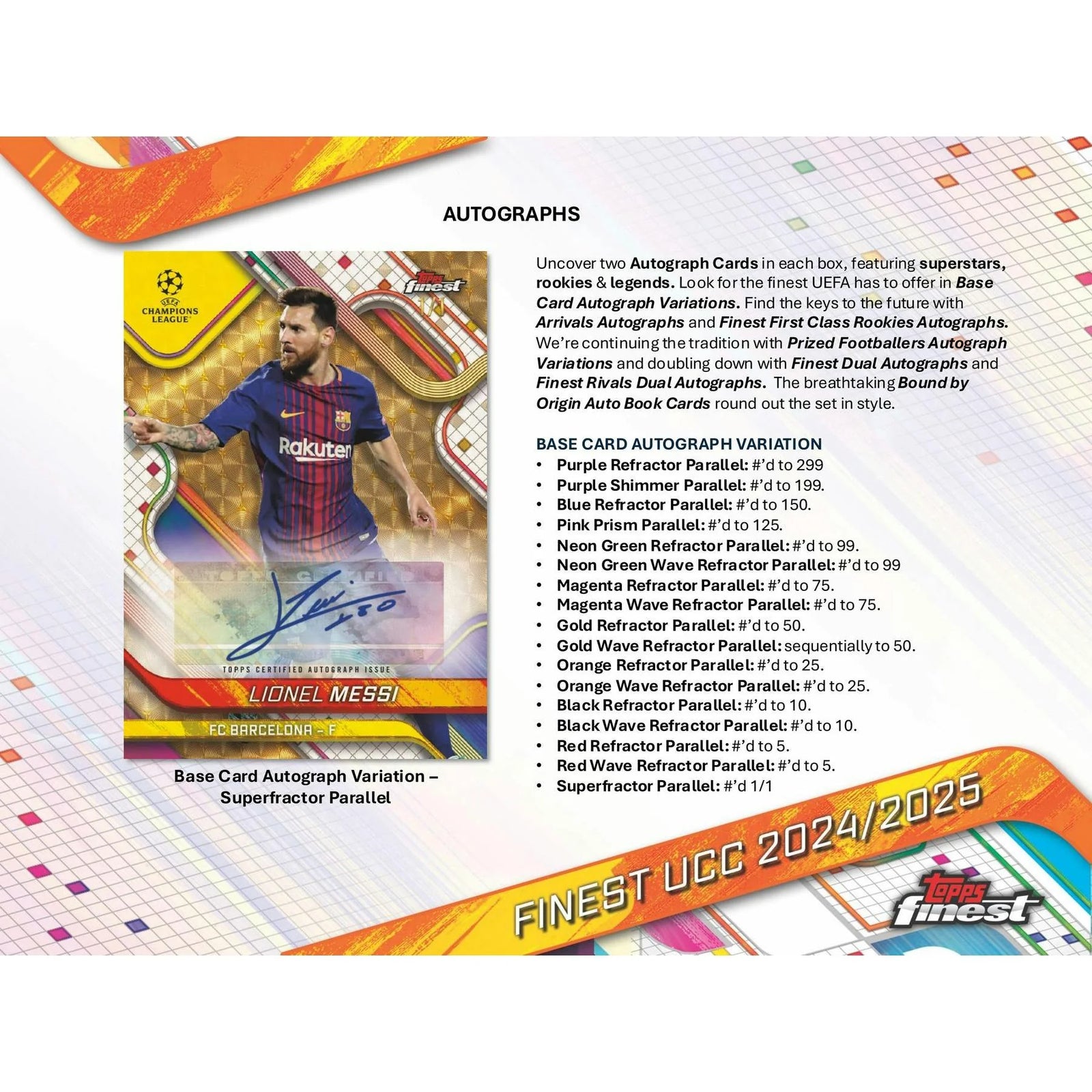 DRAFT - 2024/25 Topps UEFA Club Competitions Finest Soccer Hobby Box | dacardworld:BV7716BB62