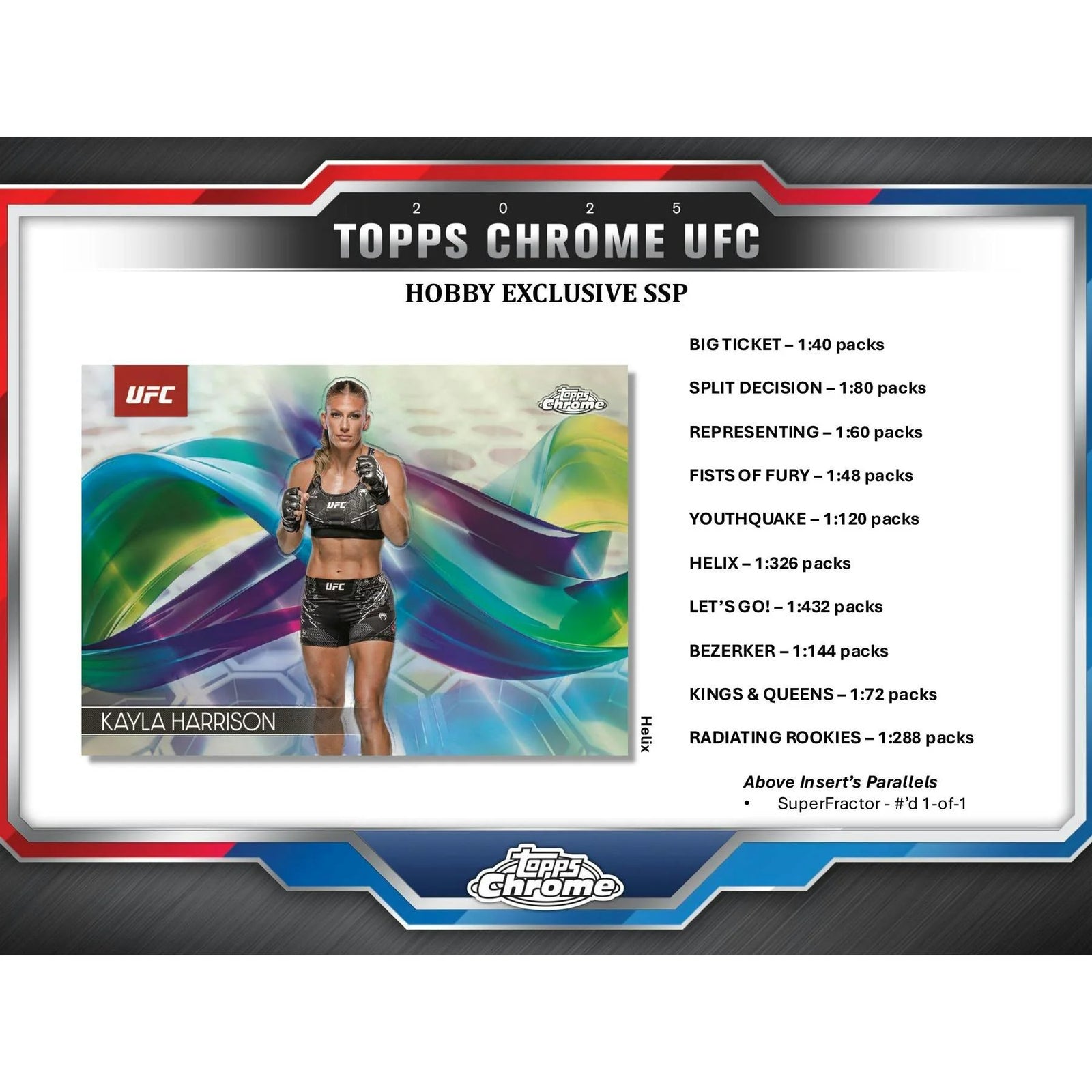 DRAFT - 2025 Topps Chrome UFC Hobby Box | dacardworld:BV7718UPF7