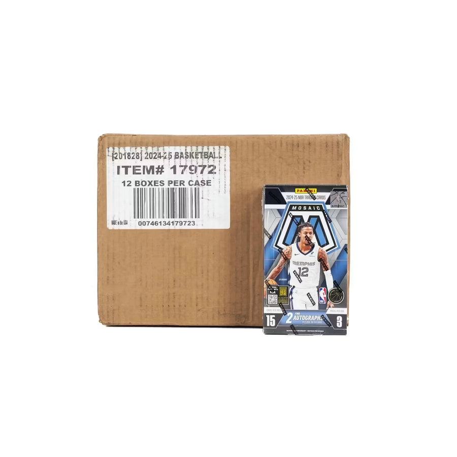 2024-25 Panini Mosaic Basketball Hobby 12-Box Case (Ships Sealed Only) - D