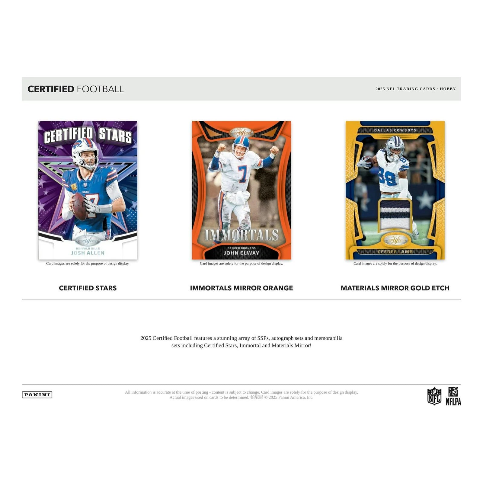 DRAFT - 2025 Panini Certified Football Hobby Box