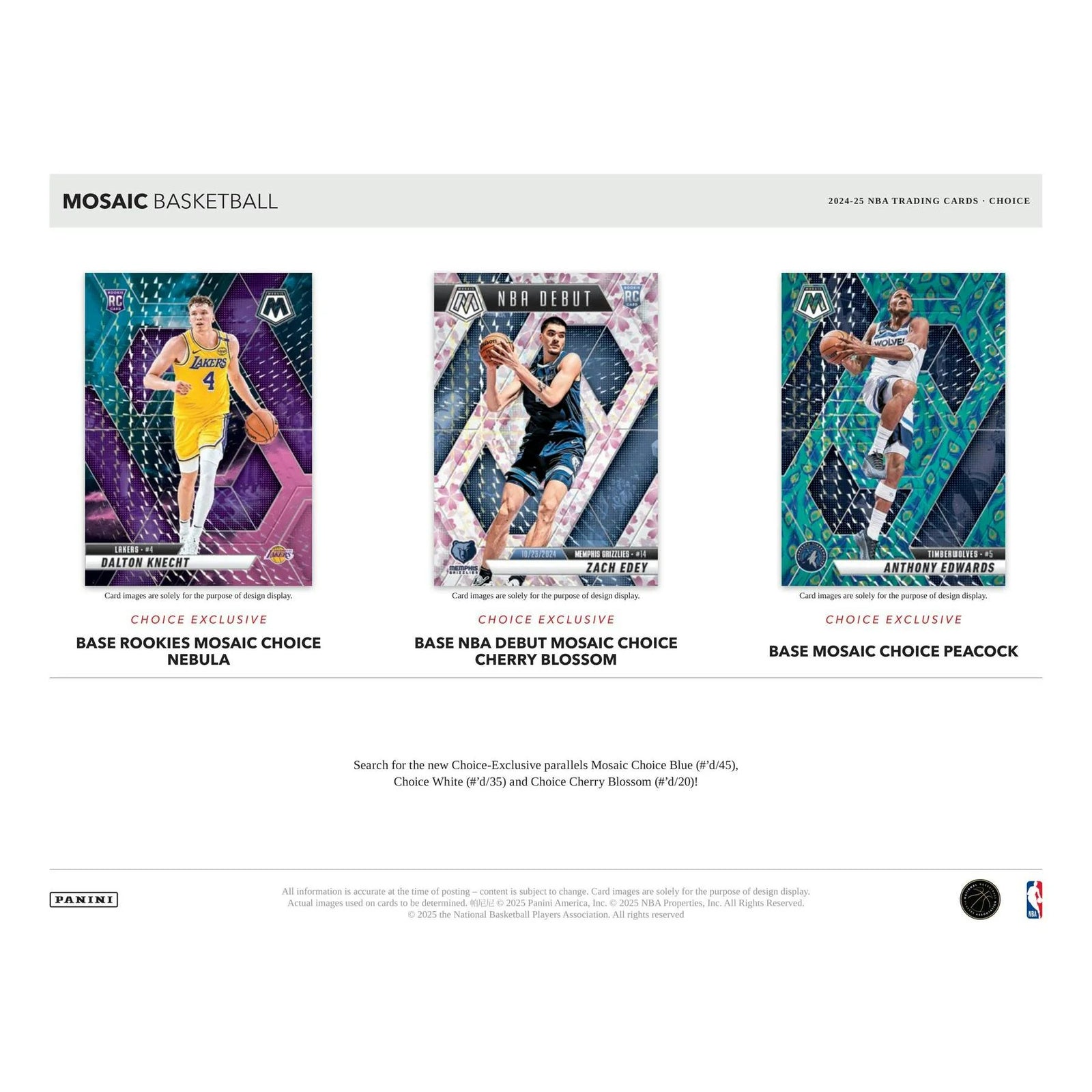 DRAFT - 2024/25 Panini Mosaic Basketball Choice Box | Hobby Release