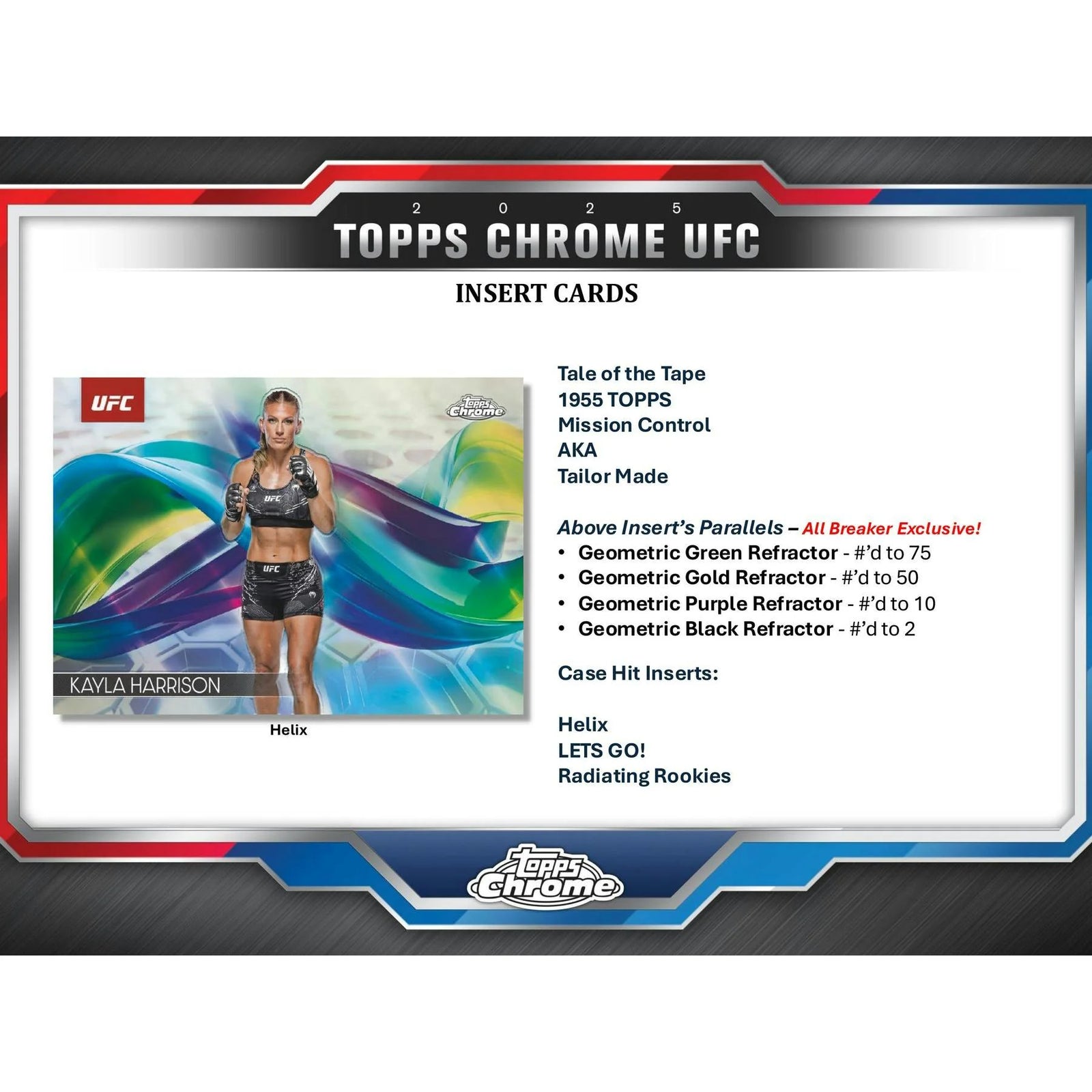 DRAFT - 2025 Topps Chrome UFC Delight Box