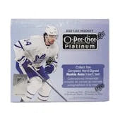 DRAFT - 2021/22 Upper Deck O-Pee-Chee Platinum Hockey Hobby Box