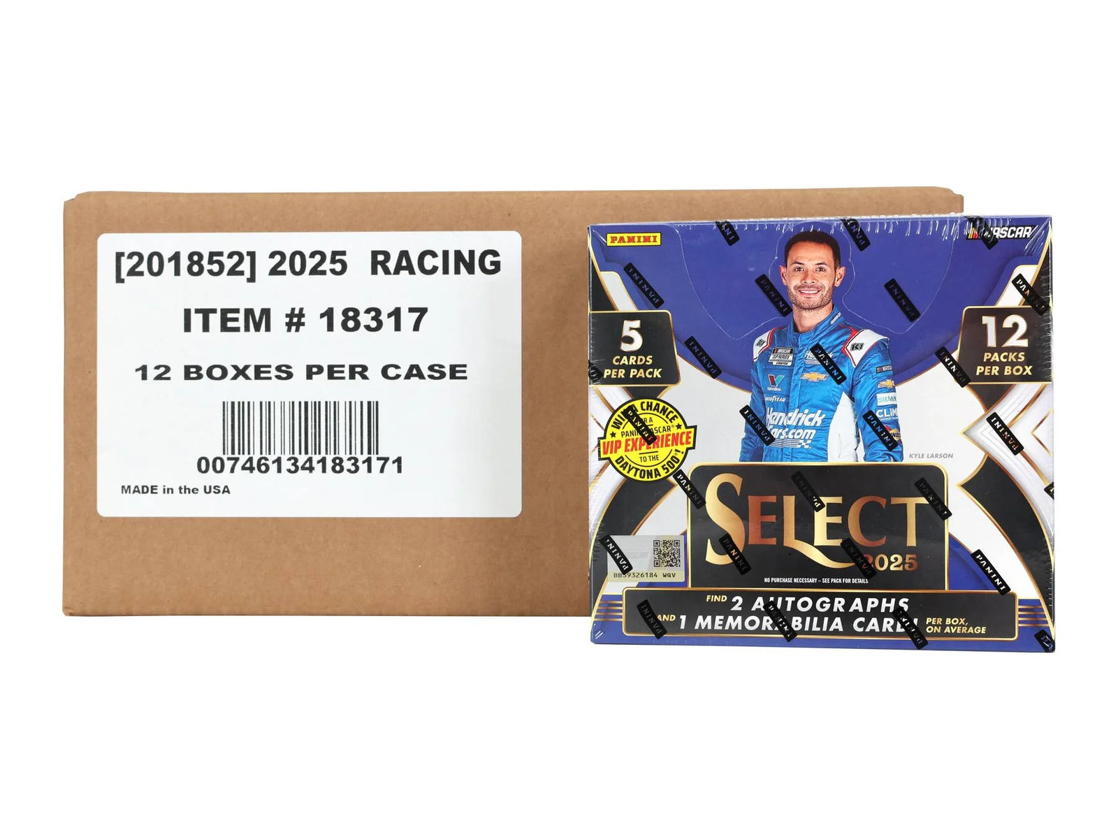 2025 Panini Select NASCAR Racing Hobby 12 Box Case
