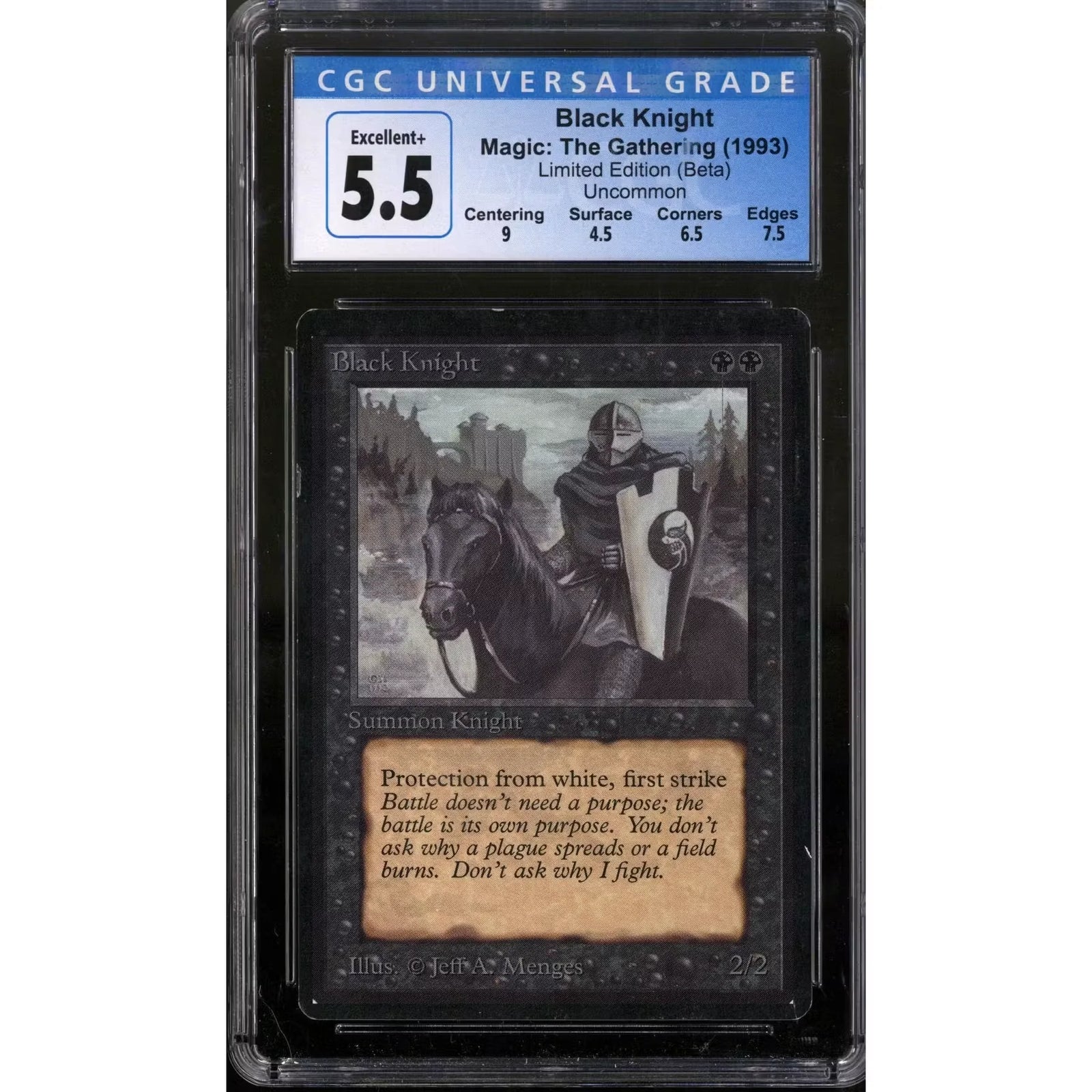 Magic the Gathering Beta Black Knight | CGC 5.5 Lightly Played