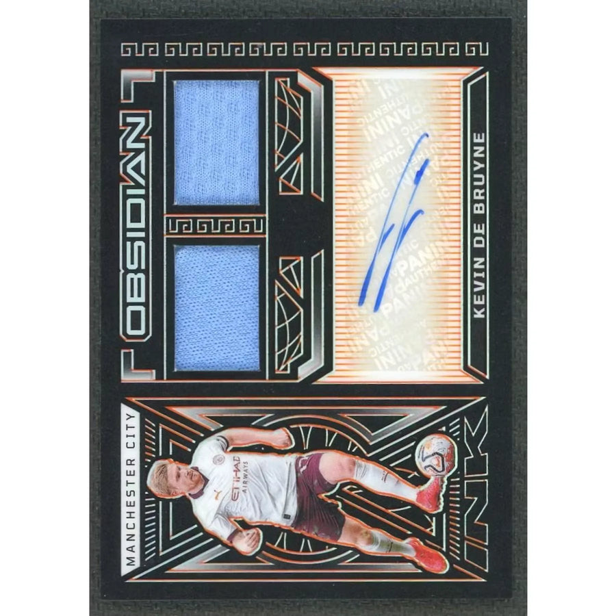 Kevin de Bruyne Signed 2023 Panini Obsidian Jersey Auto | Orange/25