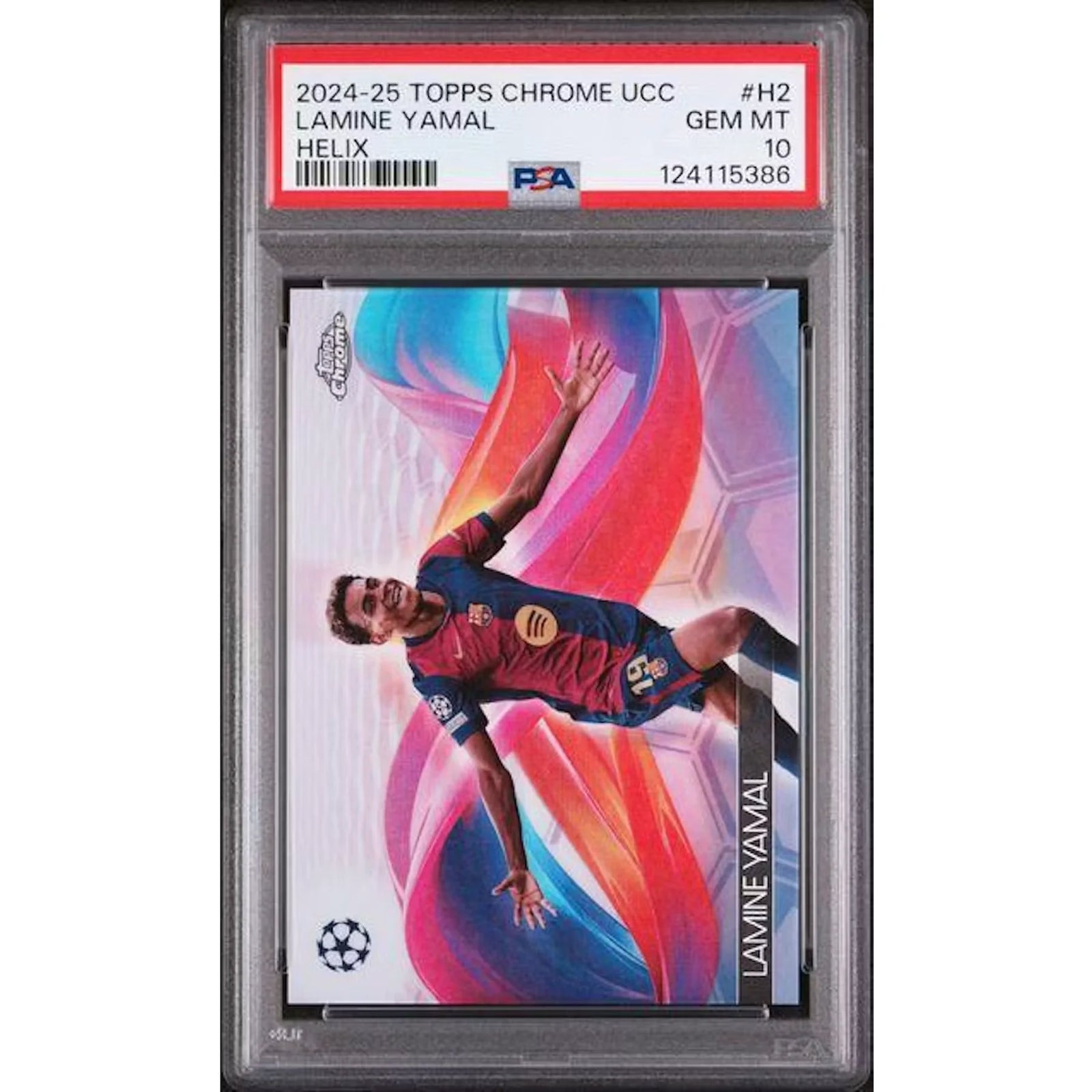 Lamine Yamal 2024-25 Topps Chrome Helix #H-2 | PSA 10
