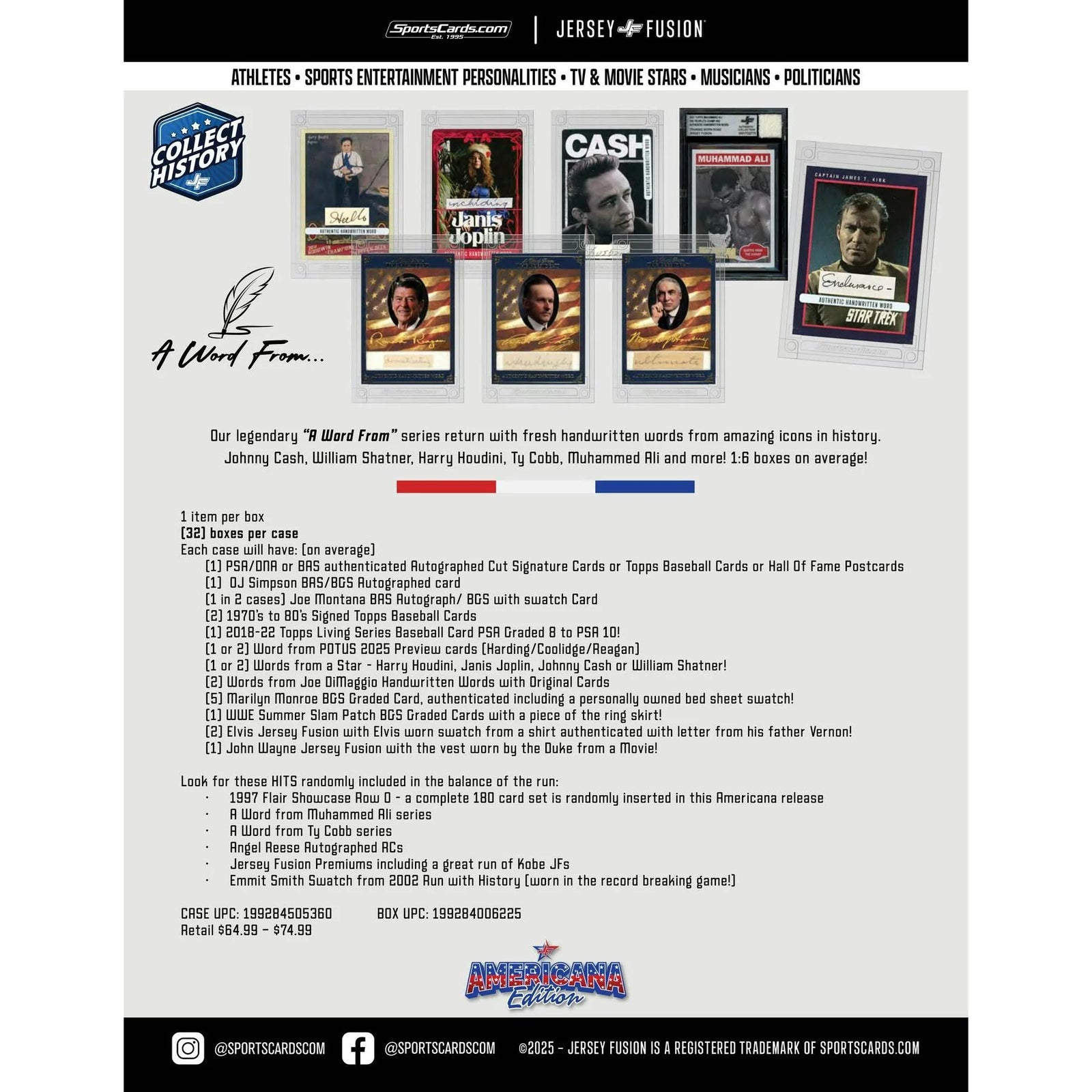DRAFT - 2025 Jersey Fusion Americana Edition Hobby Box | New Release