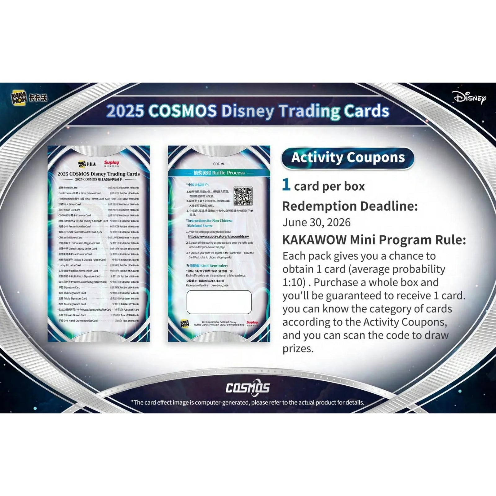 DRAFT - 2025 Kakawow Disney Cosmos Hobby 10-Box Case | Sealed