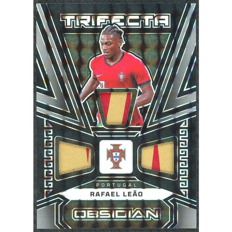 Rafael Leao 2023-24 Panini Obsidian Trifecta 1/1 Patch Card