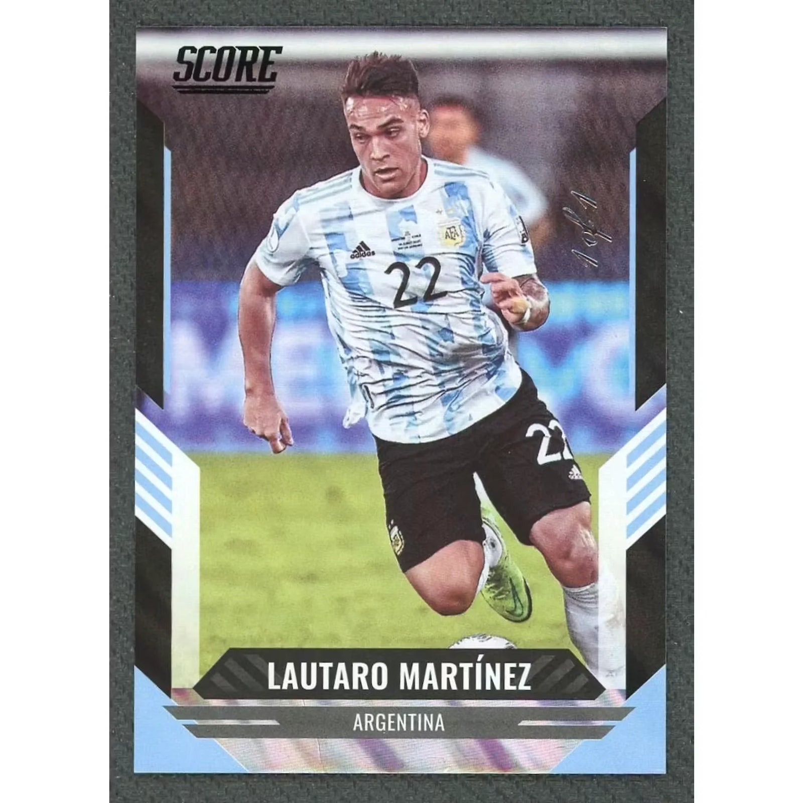 Lautaro Martinez 2021-22 Panini Score Card | Black Lava 1/1
