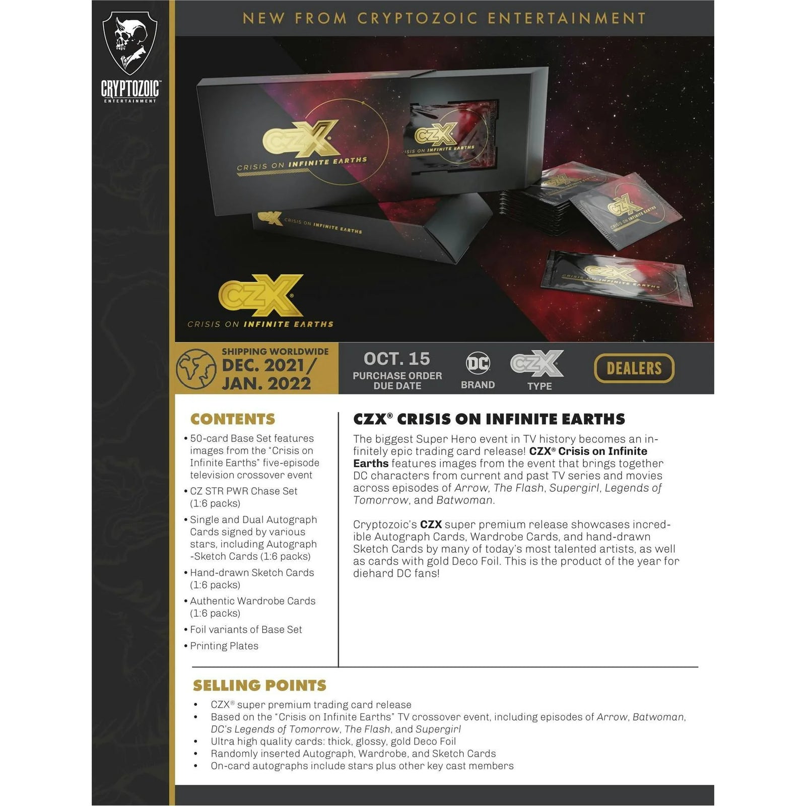 DRAFT - 2022 Cryptozoic CZX Crisis on Infinite Earths Hobby Box