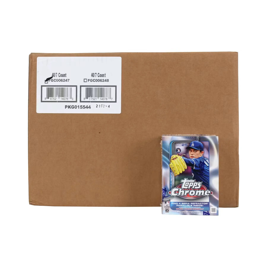 2025 Topps Chrome Baseball Blaster 40-Box Case (Ships Sealed Only)