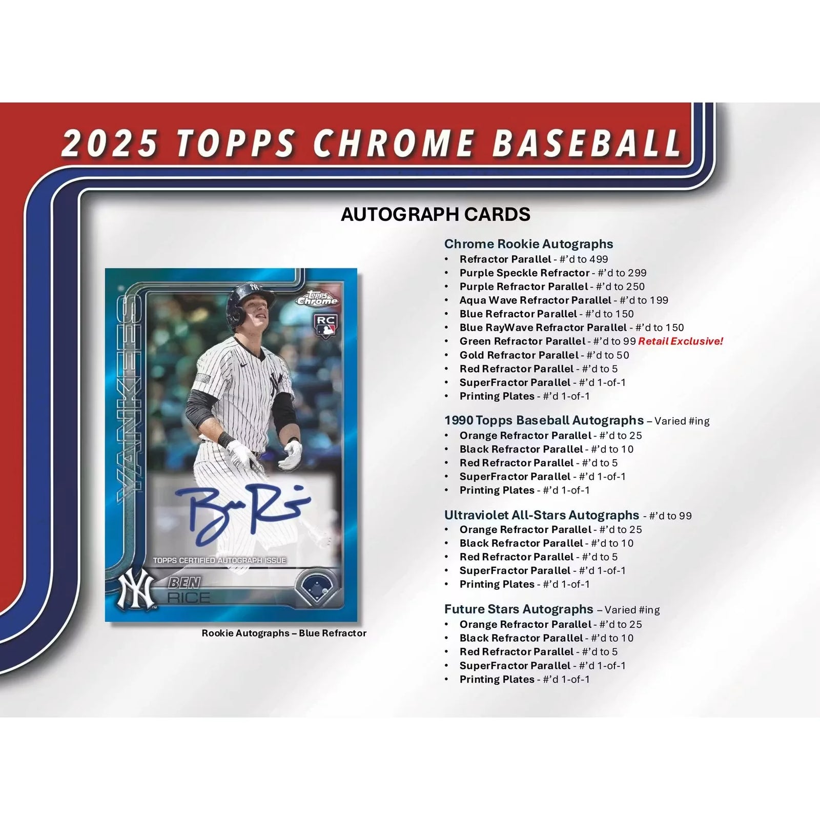 2025 Topps Chrome Baseball Blaster Box (Ships Sealed Only)