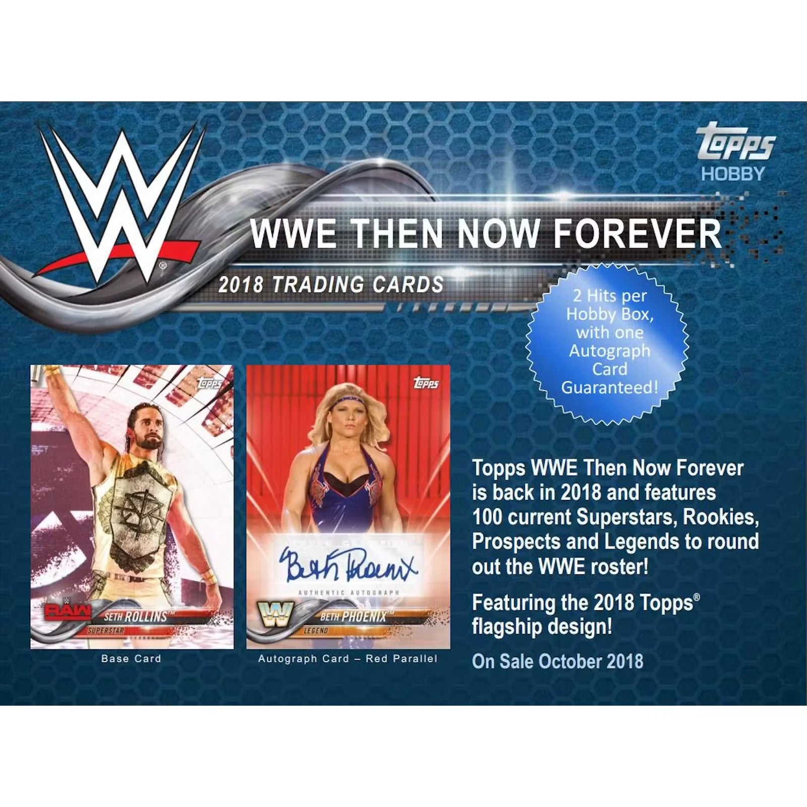 2018 Topps WWE Then, Now, Forever Wrestling Hobby Box (Ships Sealed Only)