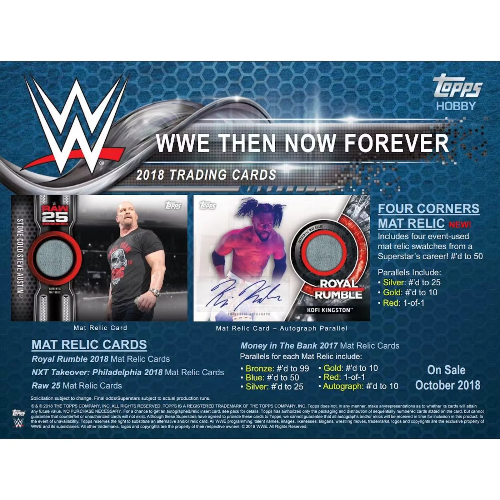 2018 Topps WWE Then, Now, Forever Wrestling Hobby Box (Ships Sealed Only)