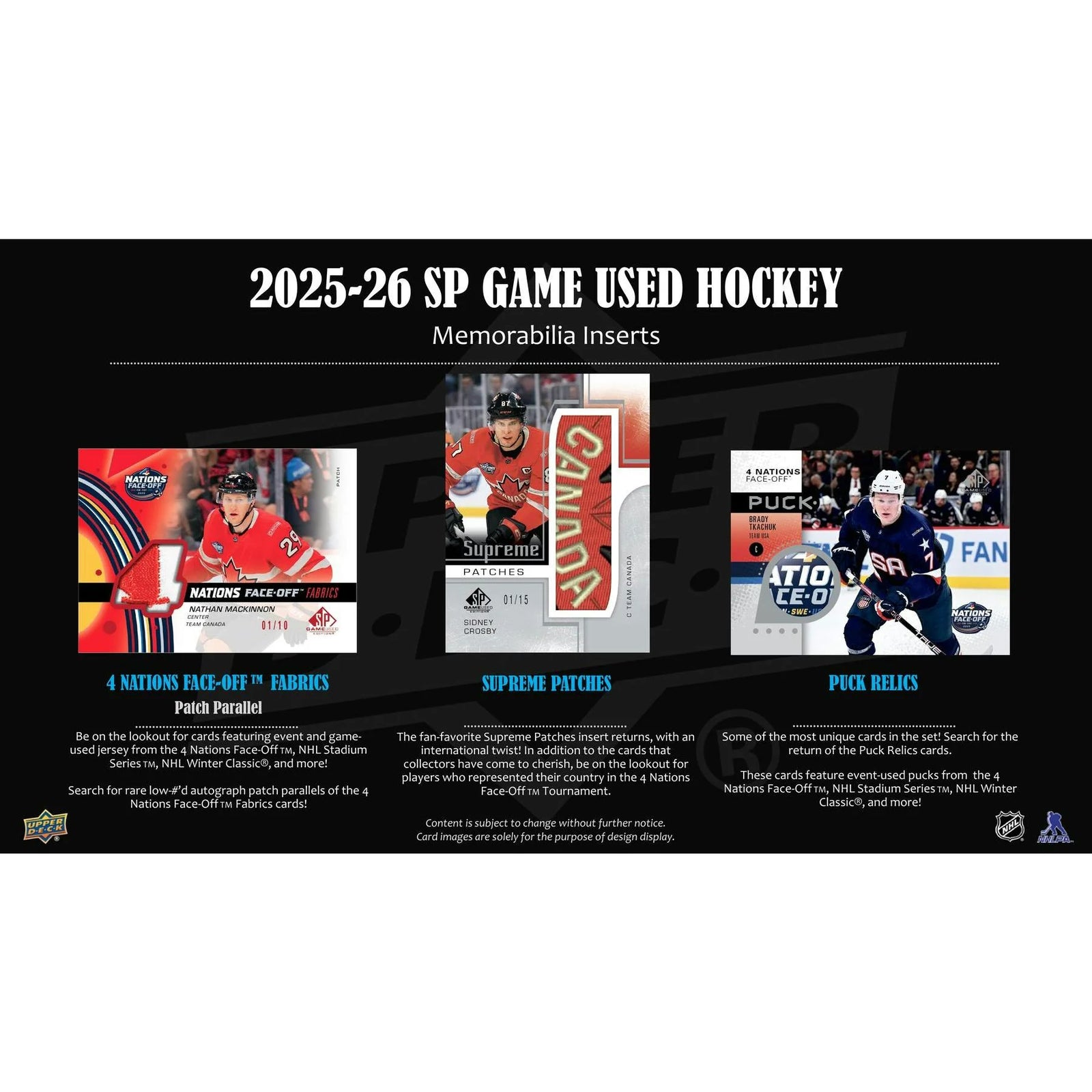 DRAFT - 2025/26 Upper Deck SP Game Used Hockey Hobby Box