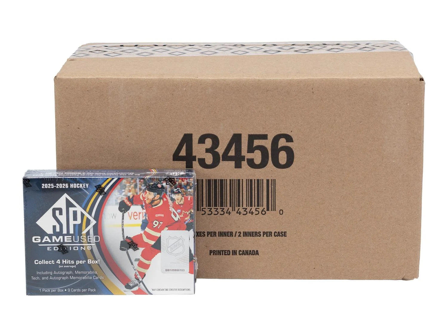 DRAFT - 2025/26 Upper Deck SP Game Used Hockey Hobby 20-Box Case