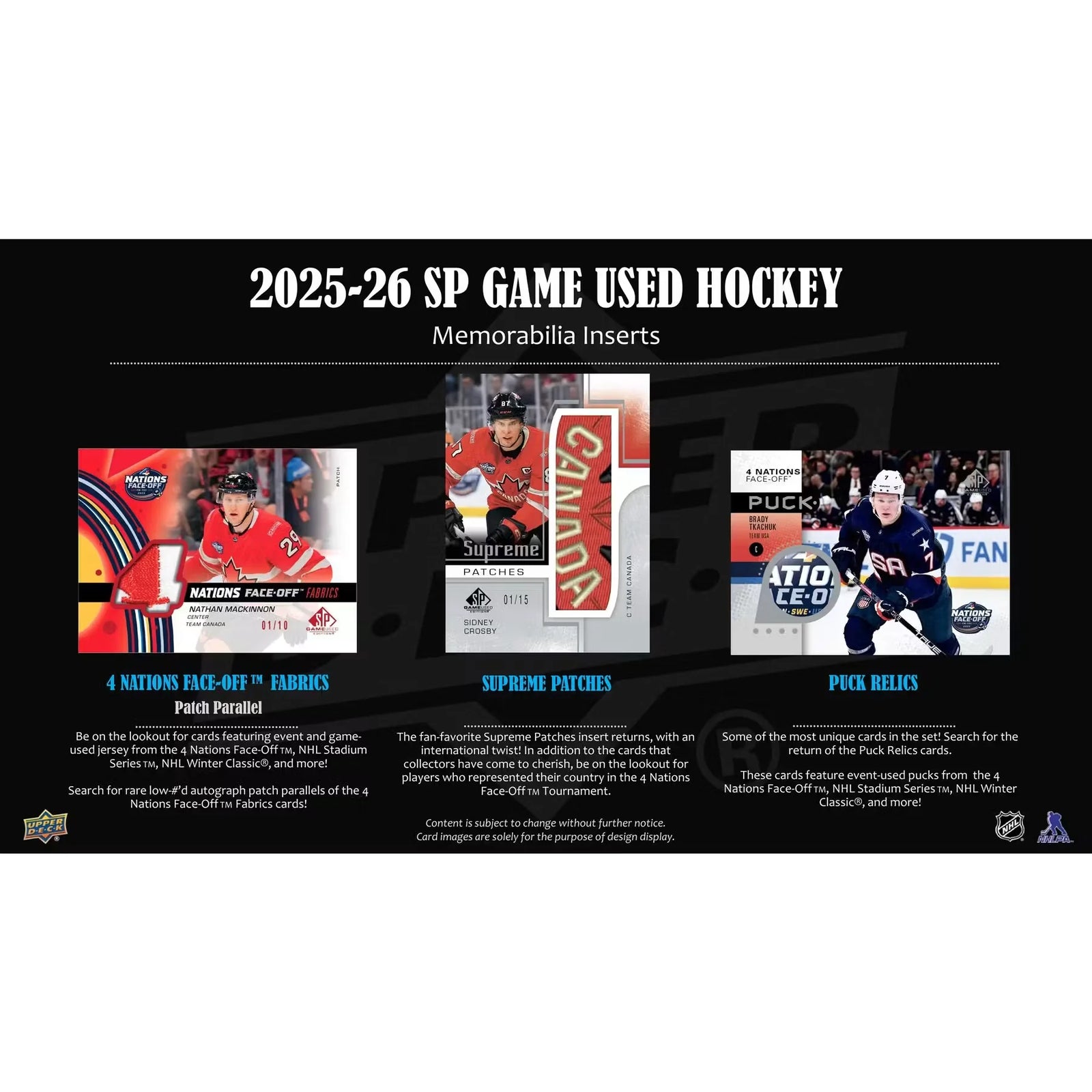 DRAFT - 2025/26 Upper Deck SP Game Used Hockey Hobby 20-Box Case