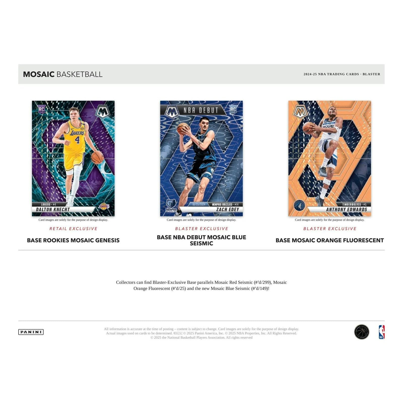 DRAFT - 2024/25 Panini Mosaic Basketball Blaster 20-Box Case