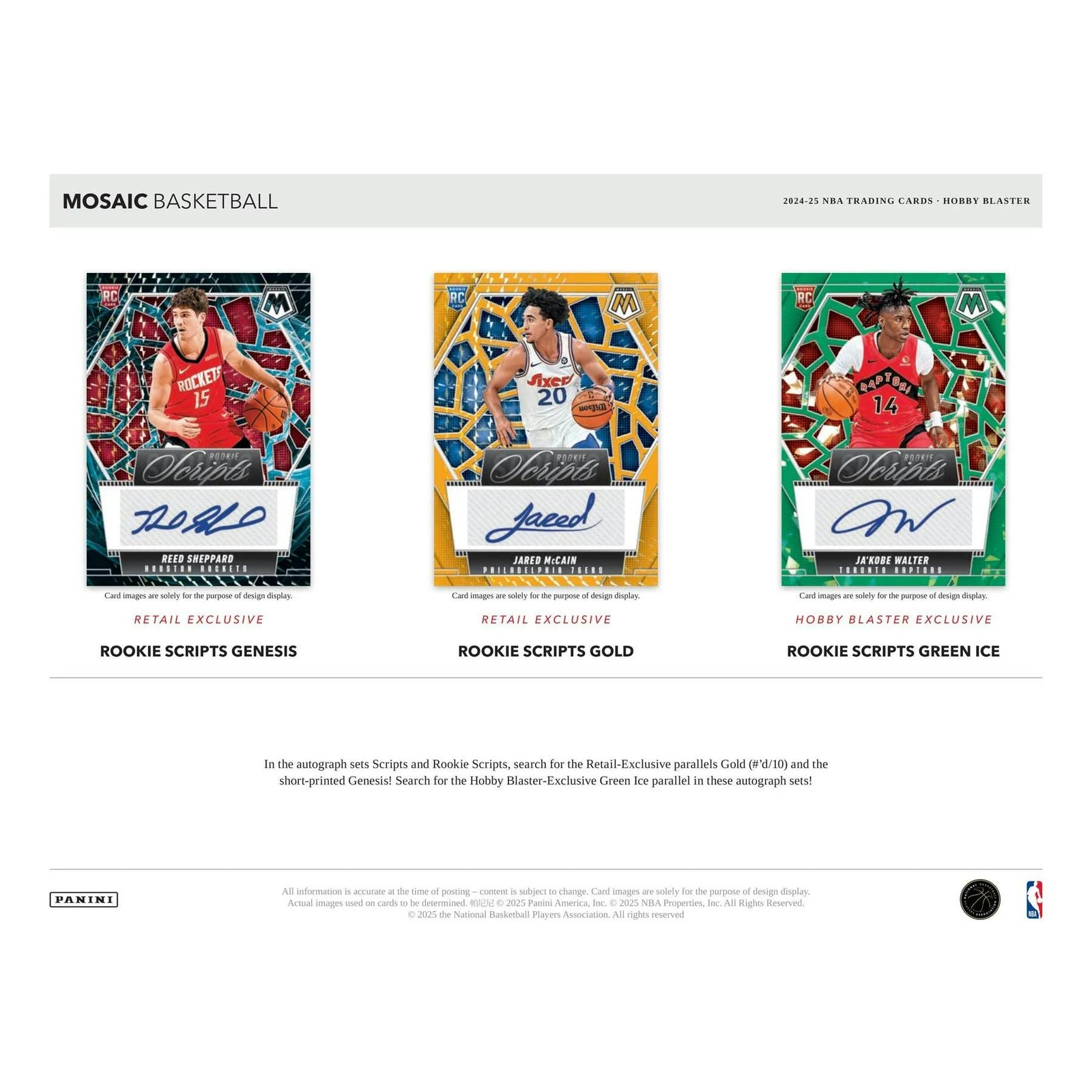 DRAFT - 2024-25 Panini Mosaic Basketball Blaster Box | Hobby Release
