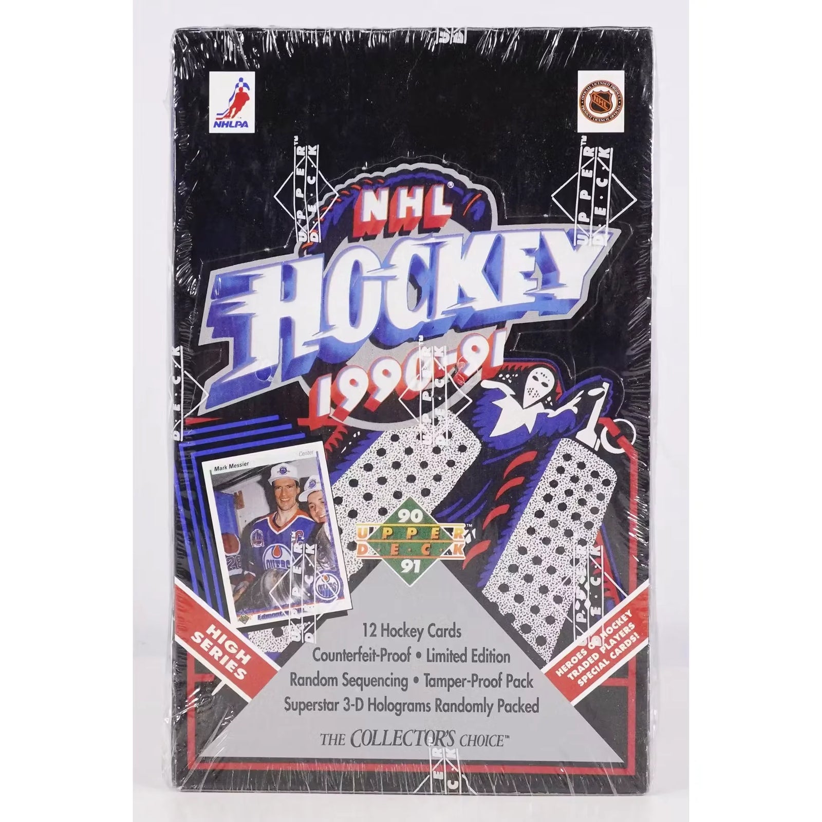 1990-91 Upper Deck English High Series Hockey Hobby Box (Ships Sealed Only)