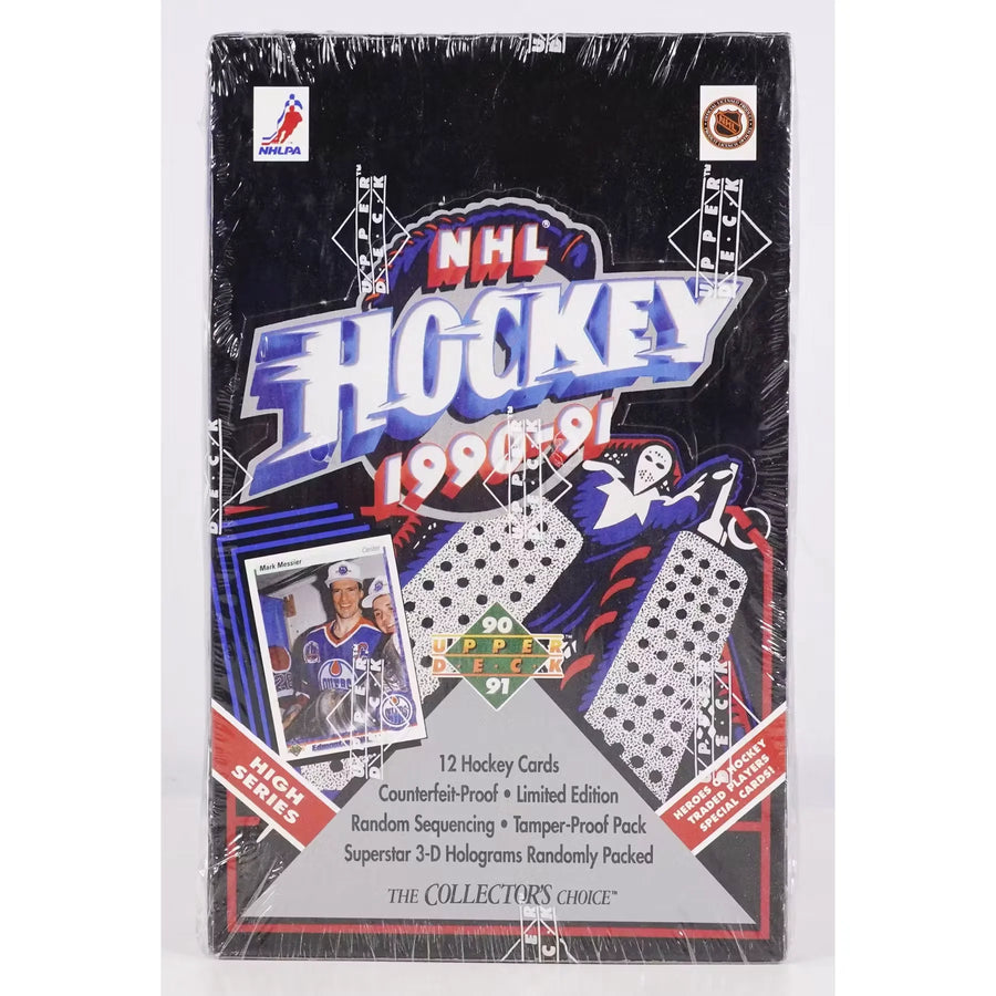 1990-91 Upper Deck English High Series Hockey Hobby Box (Ships Sealed Only)