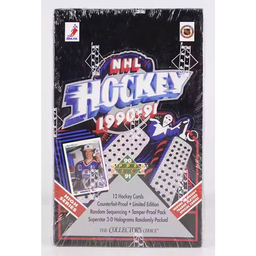 1990-91 Upper Deck English High Series Hockey Hobby Box (Ships Sealed Only)