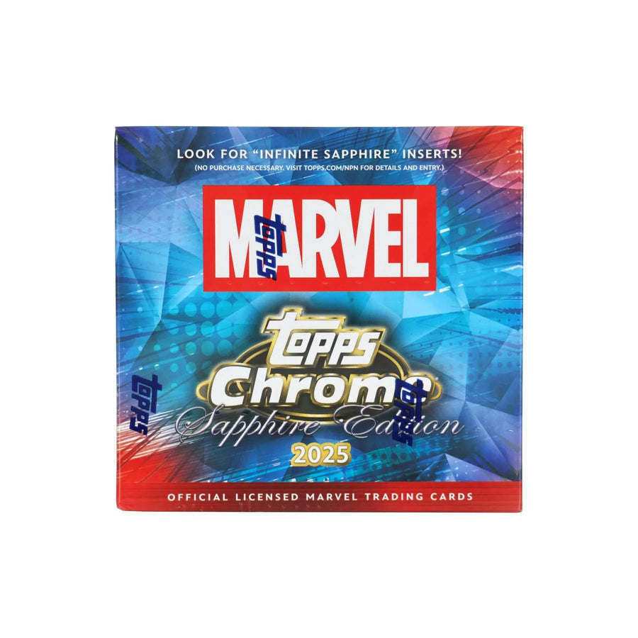 DRAFT - 2025 Topps Marvel Chrome Sapphire Hobby Box | dacardworld:BV870KF8E2