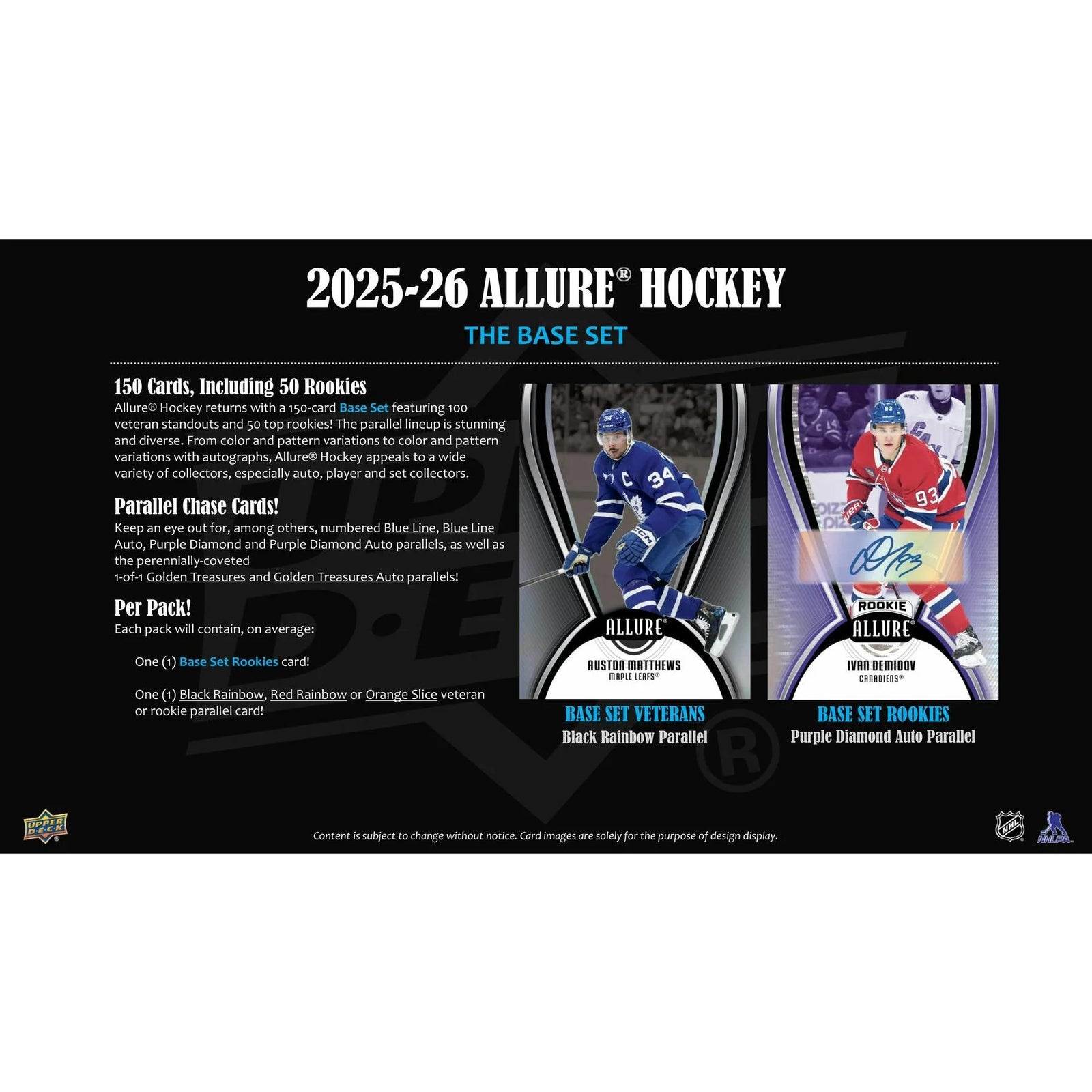 DRAFT - New 2025/26 Upper Deck Allure Hockey Hobby 18-Box Case