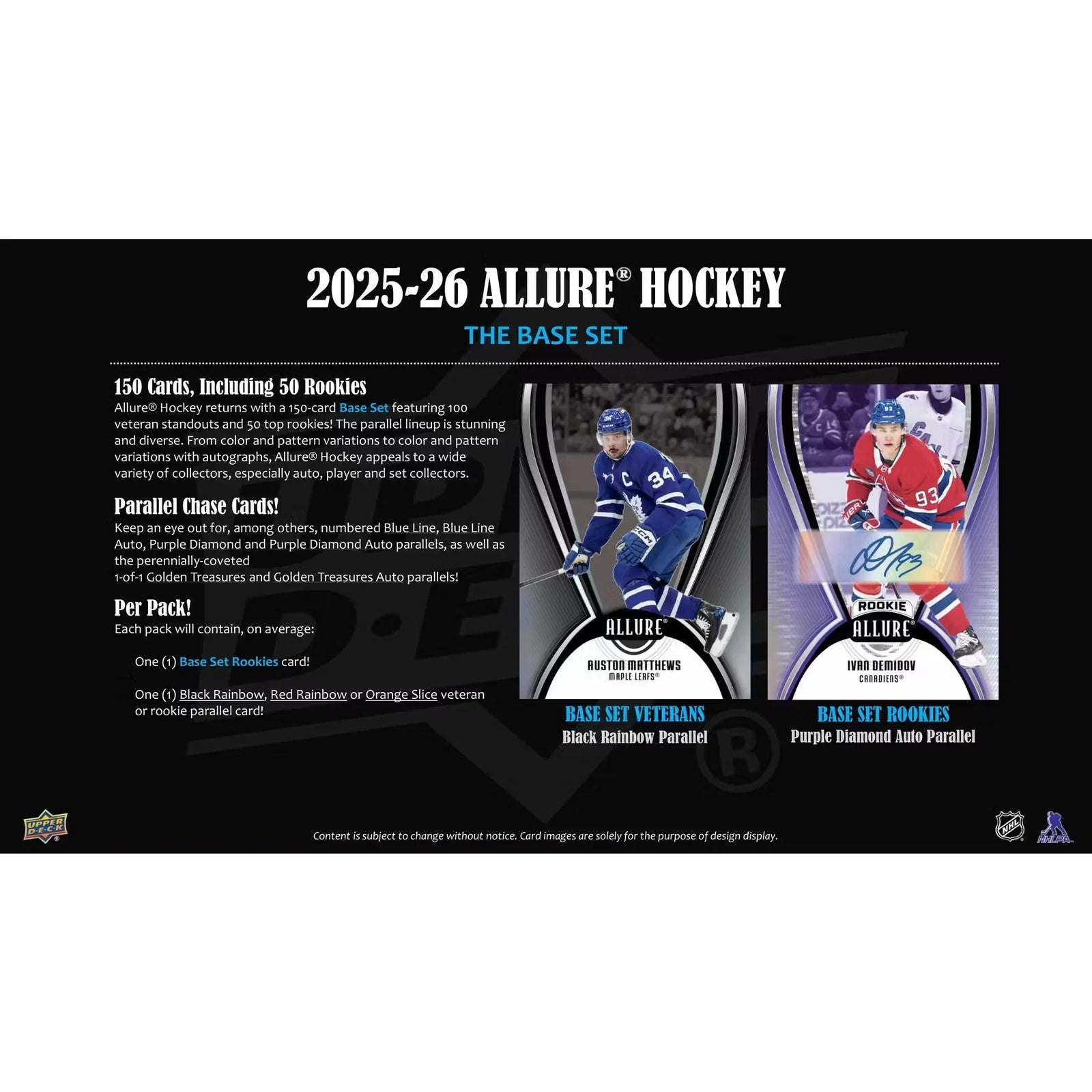 2025-26 Upper Deck Allure Hockey Hobby 9-Box Case (Ships Sealed Only)
