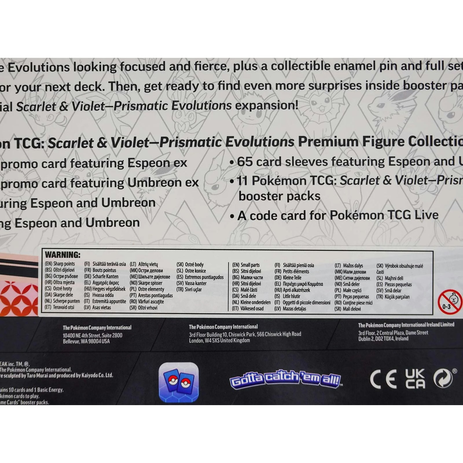 DRAFT - Pokemon Scarlet & Violet Prismatic Evolutions Premium Figure Collection Box