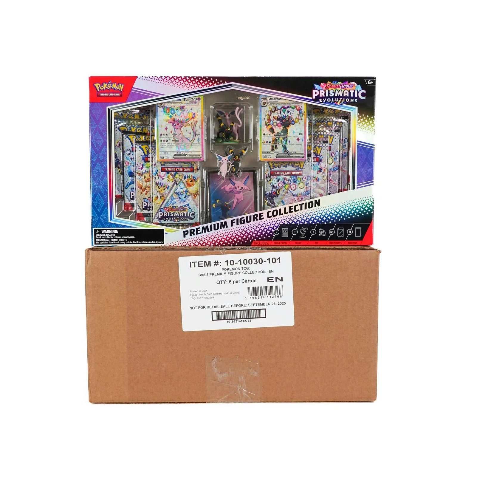 DRAFT - Pokemon Scarlet & Violet Prismatic Evolutions Premium Figure Collection | 6-Box Case