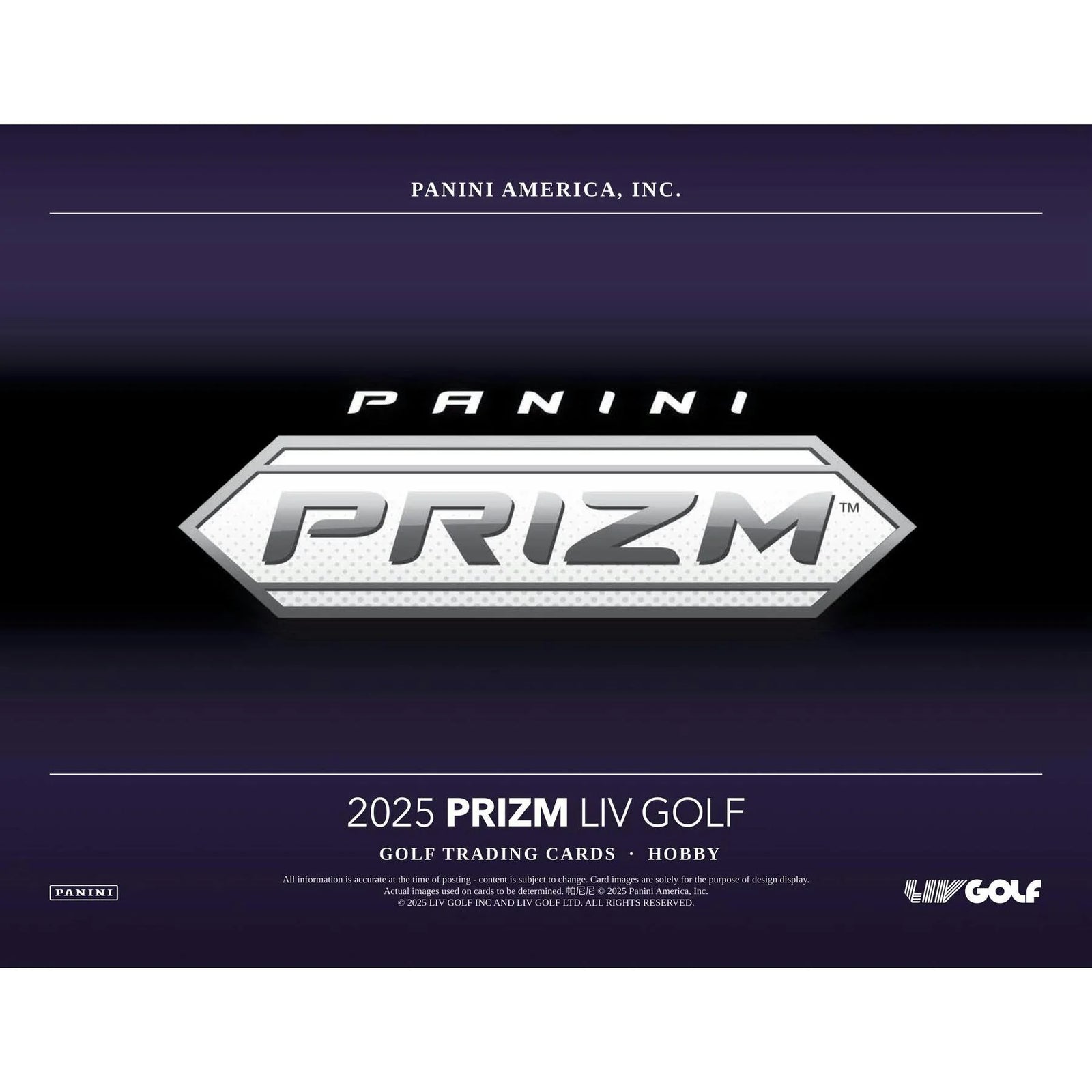 DRAFT - 2025 Panini Prizm LIV Golf Hobby Box | BV8B0YF882