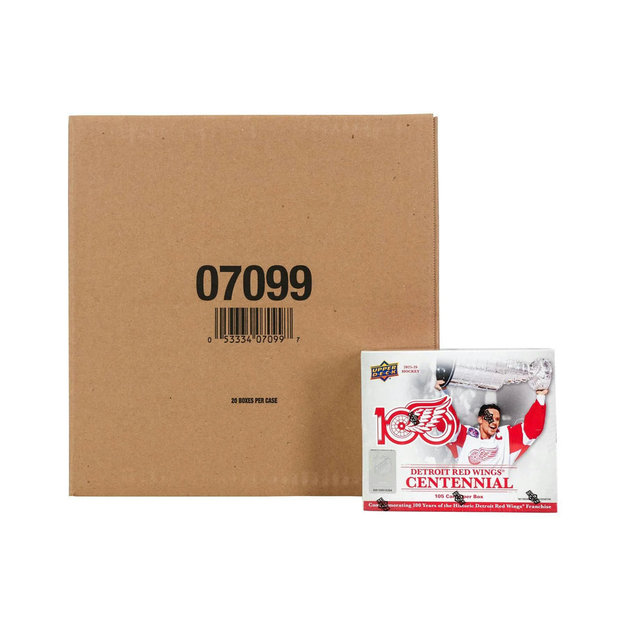 DRAFT - New 2025/26 Upper Deck Detroit Red Wings Centennial Hockey Box 20-Set Case