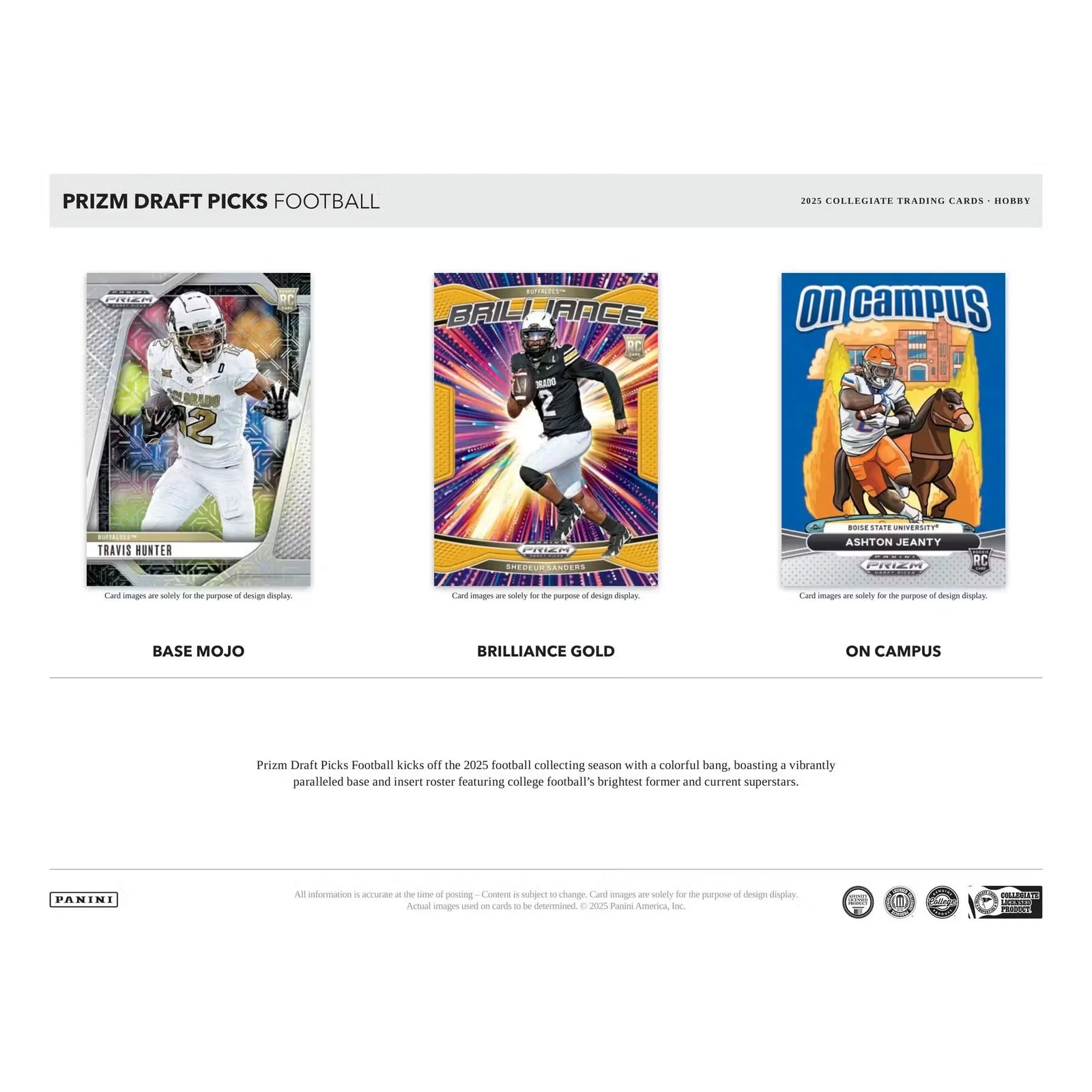 2025 Panini Prizm Draft Picks Football Hobby 16 Box Case