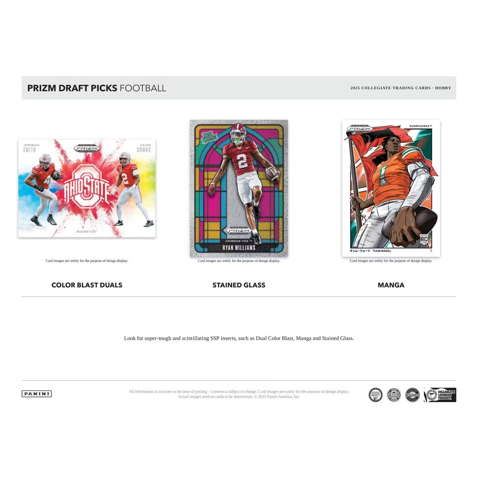 2025 Panini Prizm Draft Picks Football Hobby 16 Box Case